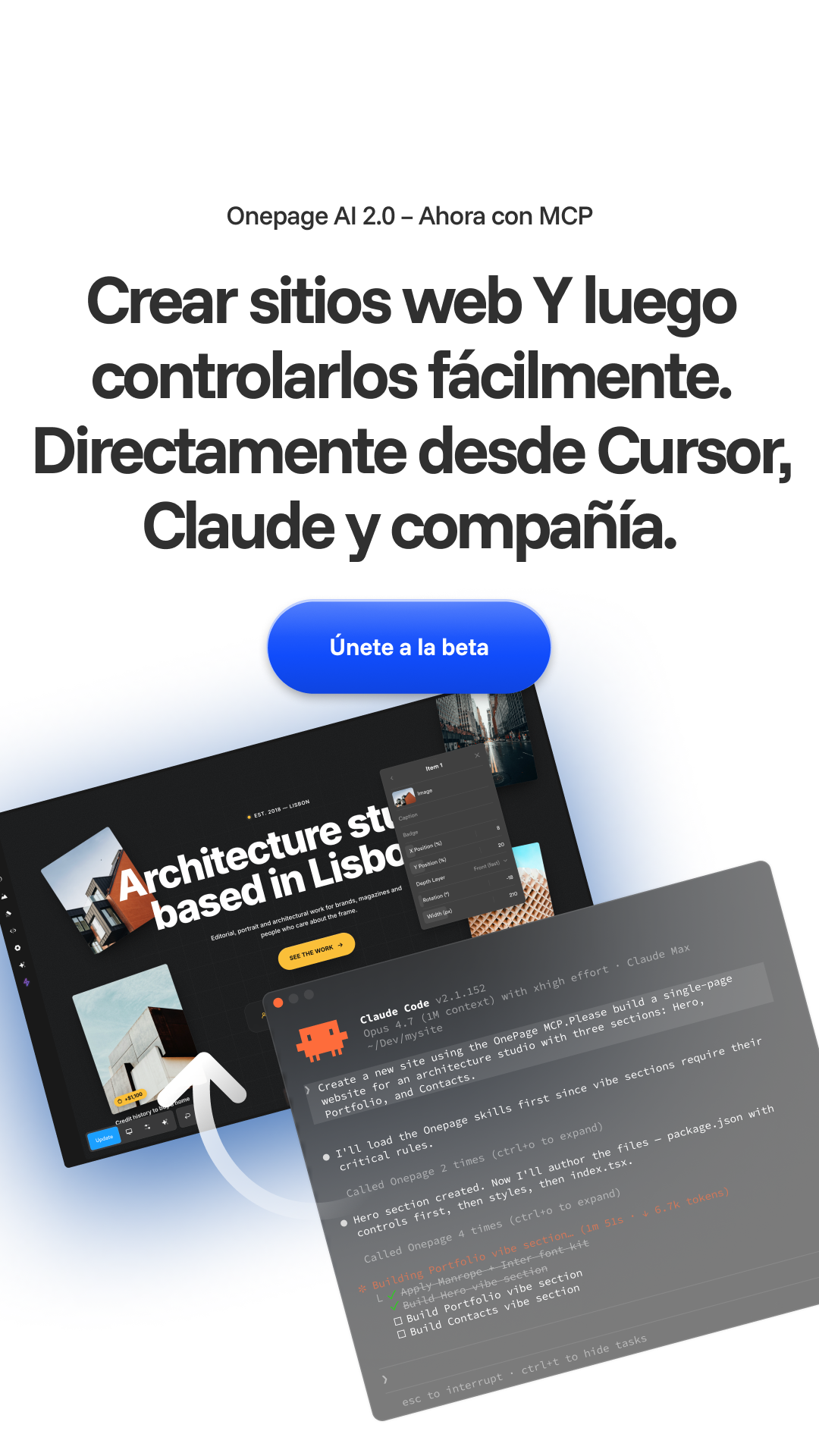 Onepage Facebook ad