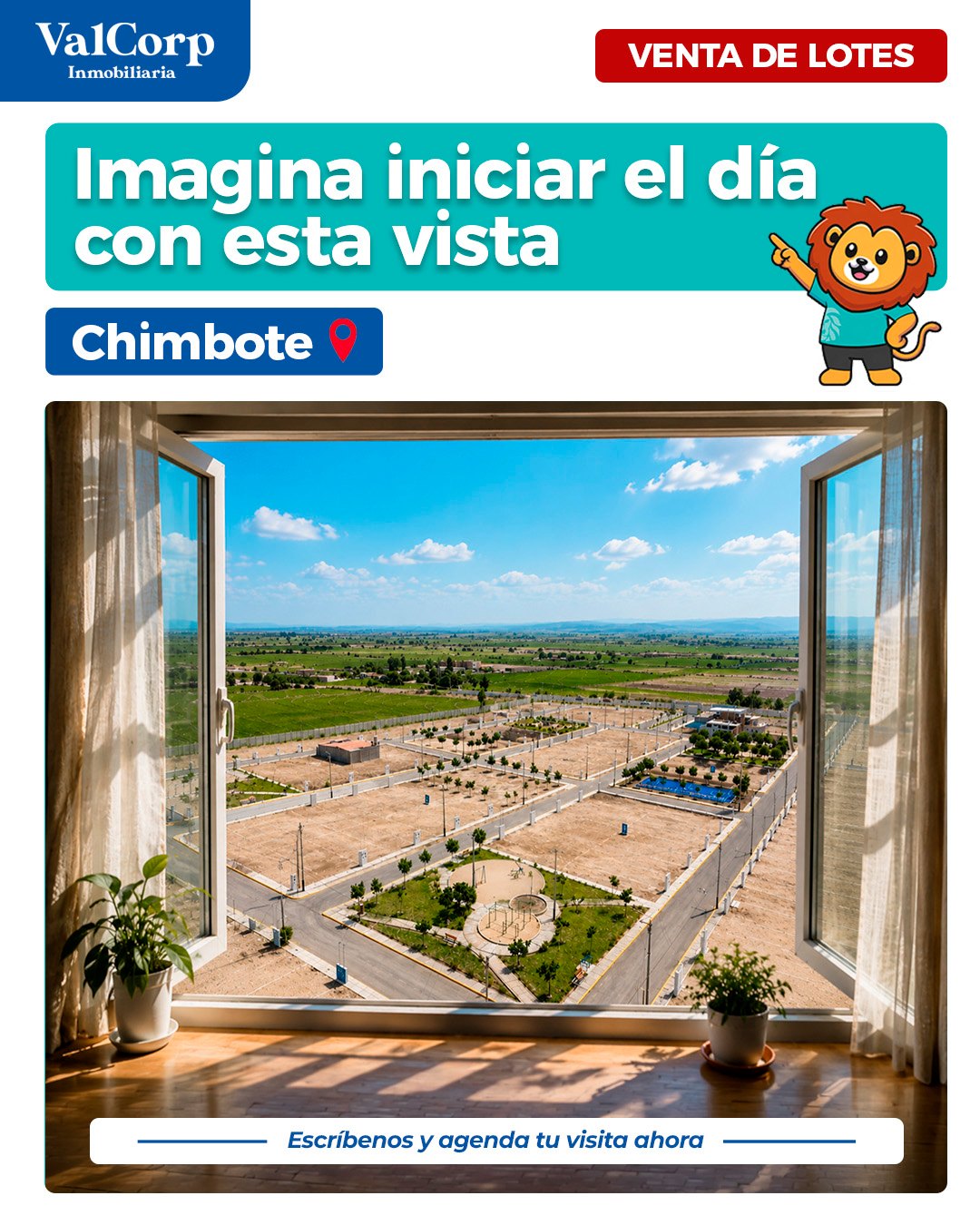 ValCorp Inmobiliaria Facebook ad: Sin tráfico, sin bulla, sin caos y a…