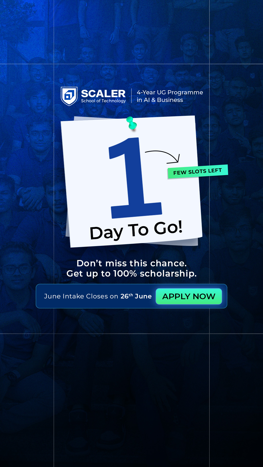 Scaler School of Technology Facebook ad