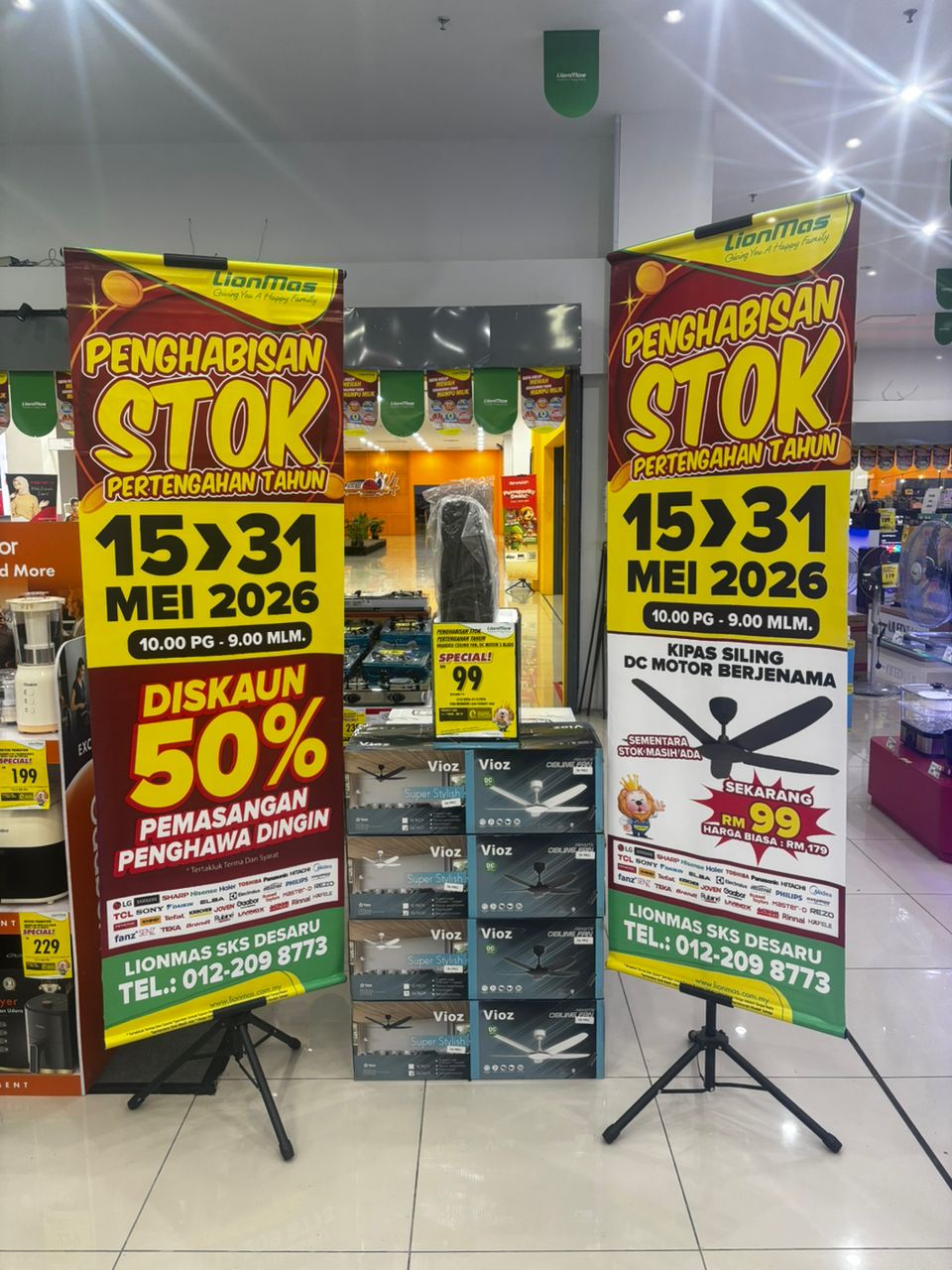 Lionmas Furnishers HQ Facebook ad: Desaru Clearance Sale @ Lionmas