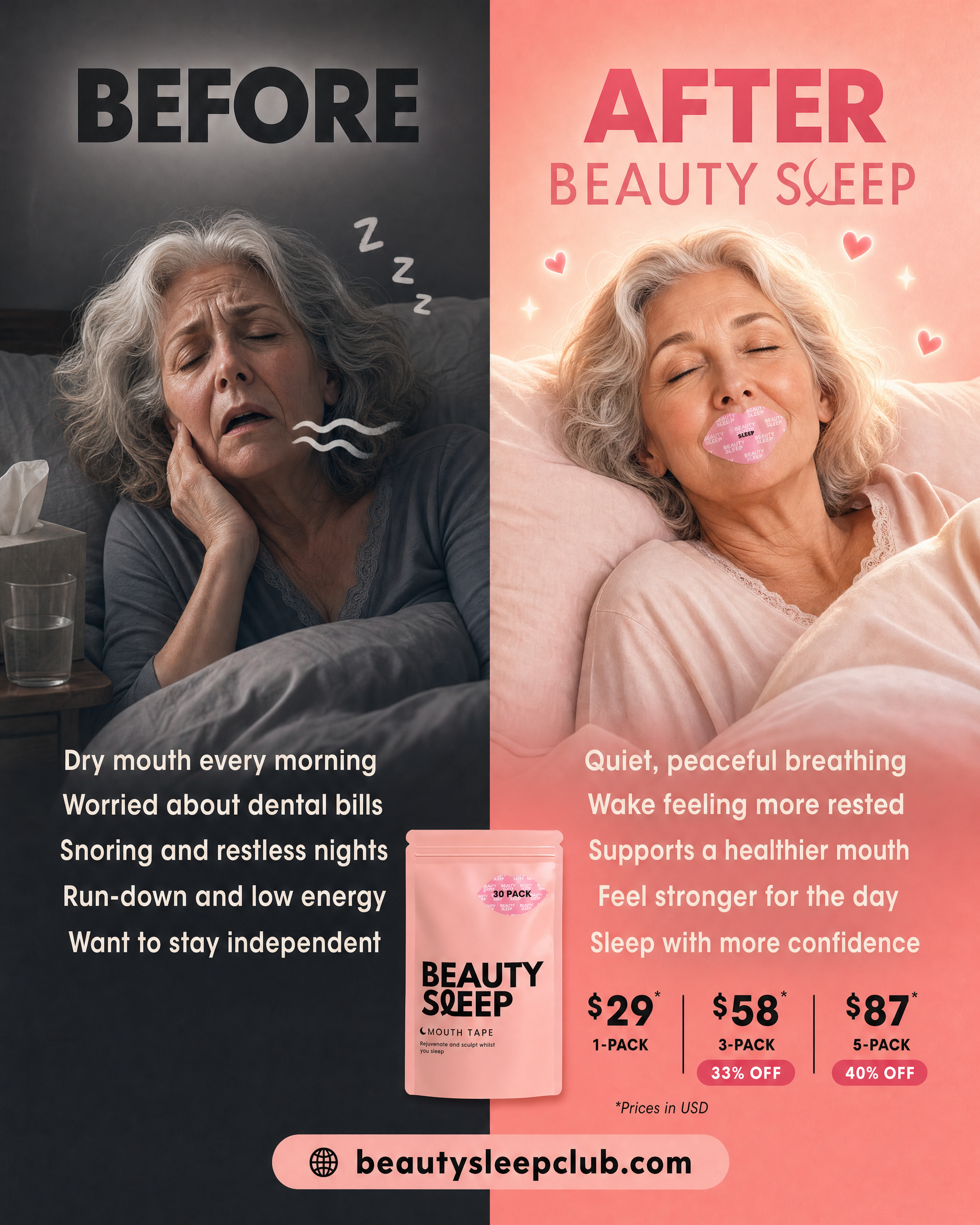 Beauty Sleep Facebook ad