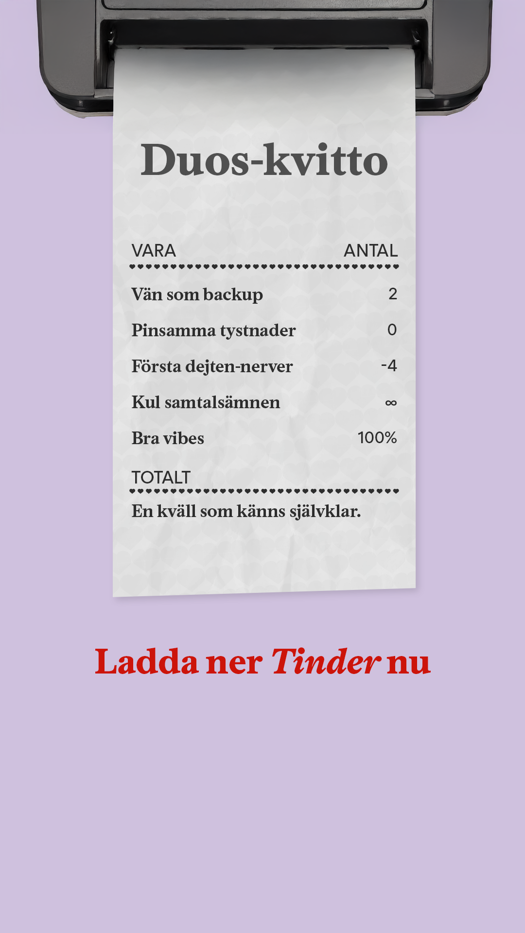 Tinder Facebook ad