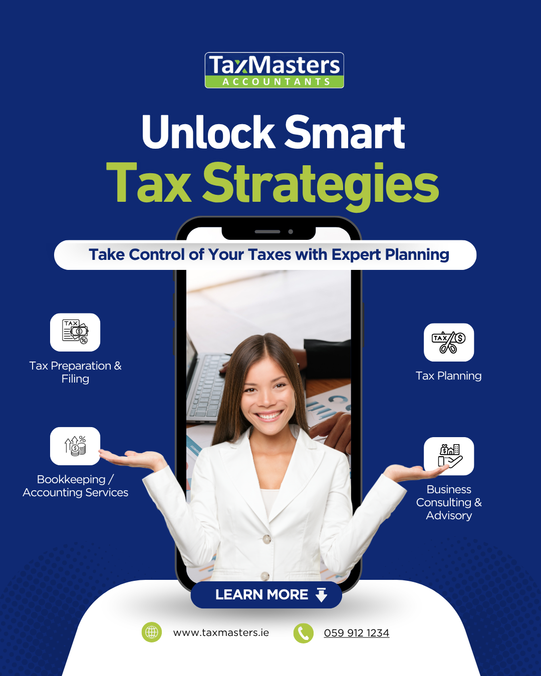 TaxMasters Accountants Facebook ad: Contact TaxMasters Accountants | Expert Tax & Accounting…