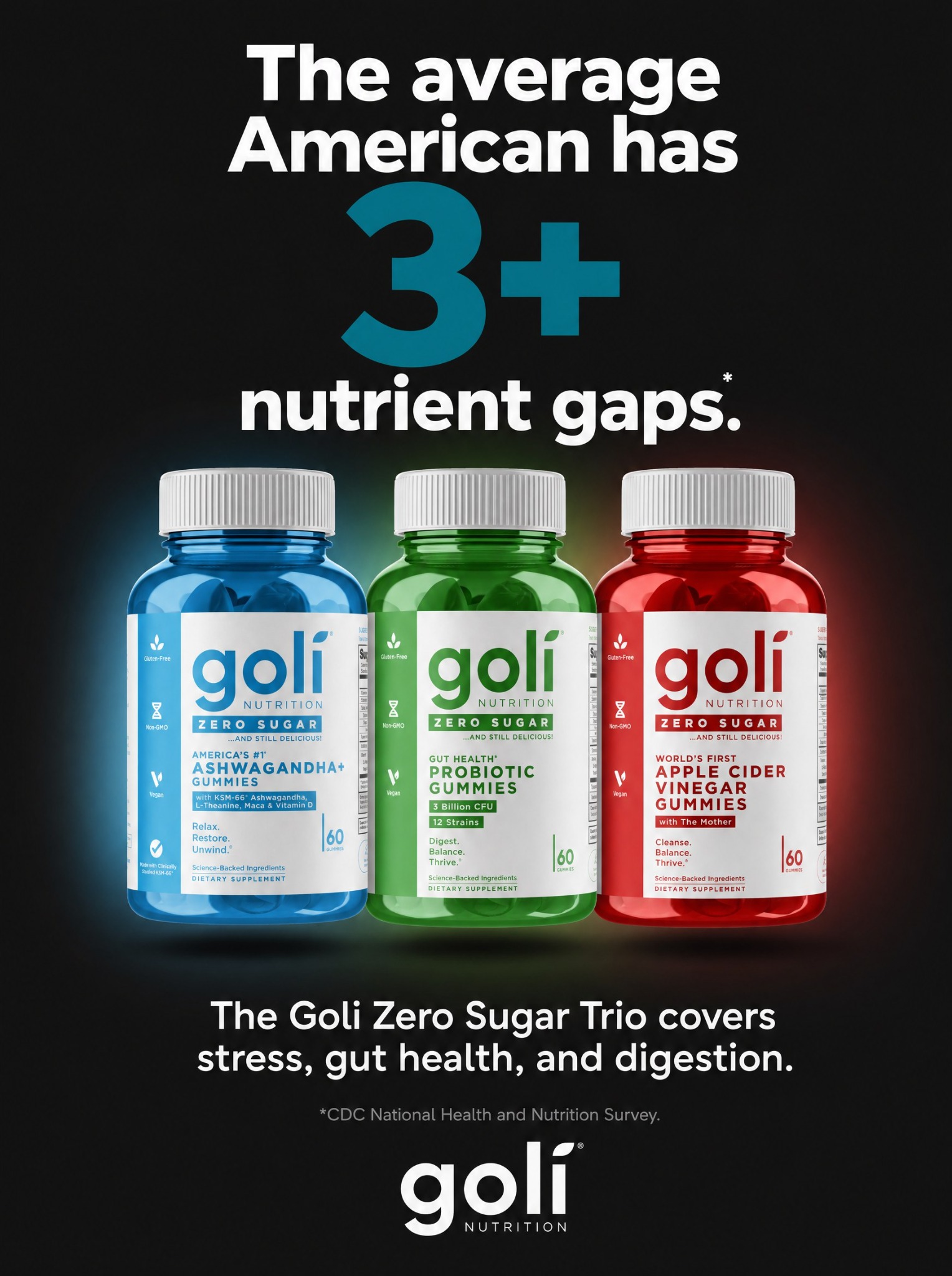 Goli Facebook ad: OVER 60% OFF + 100% FREE Shipping