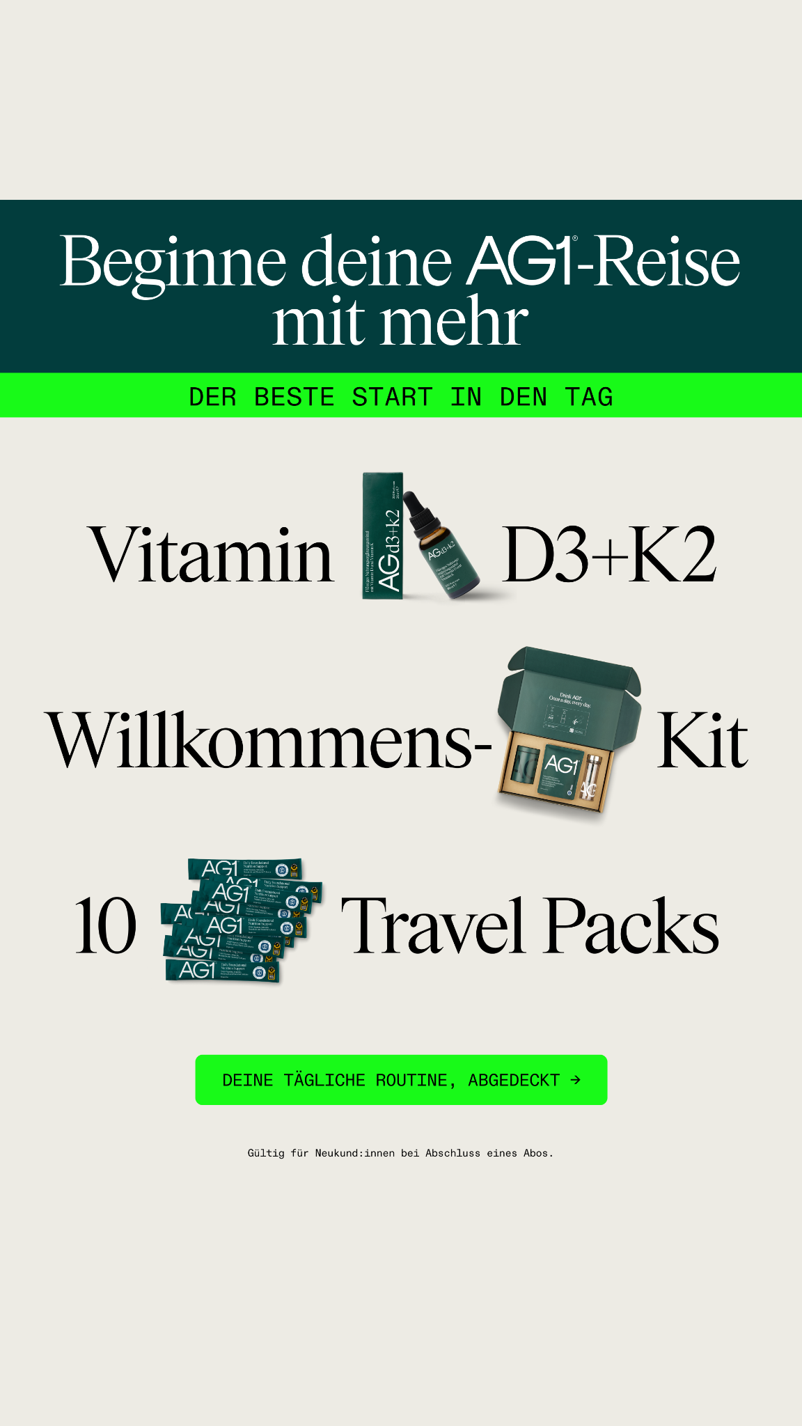 AG1 Deutschland Facebook ad
