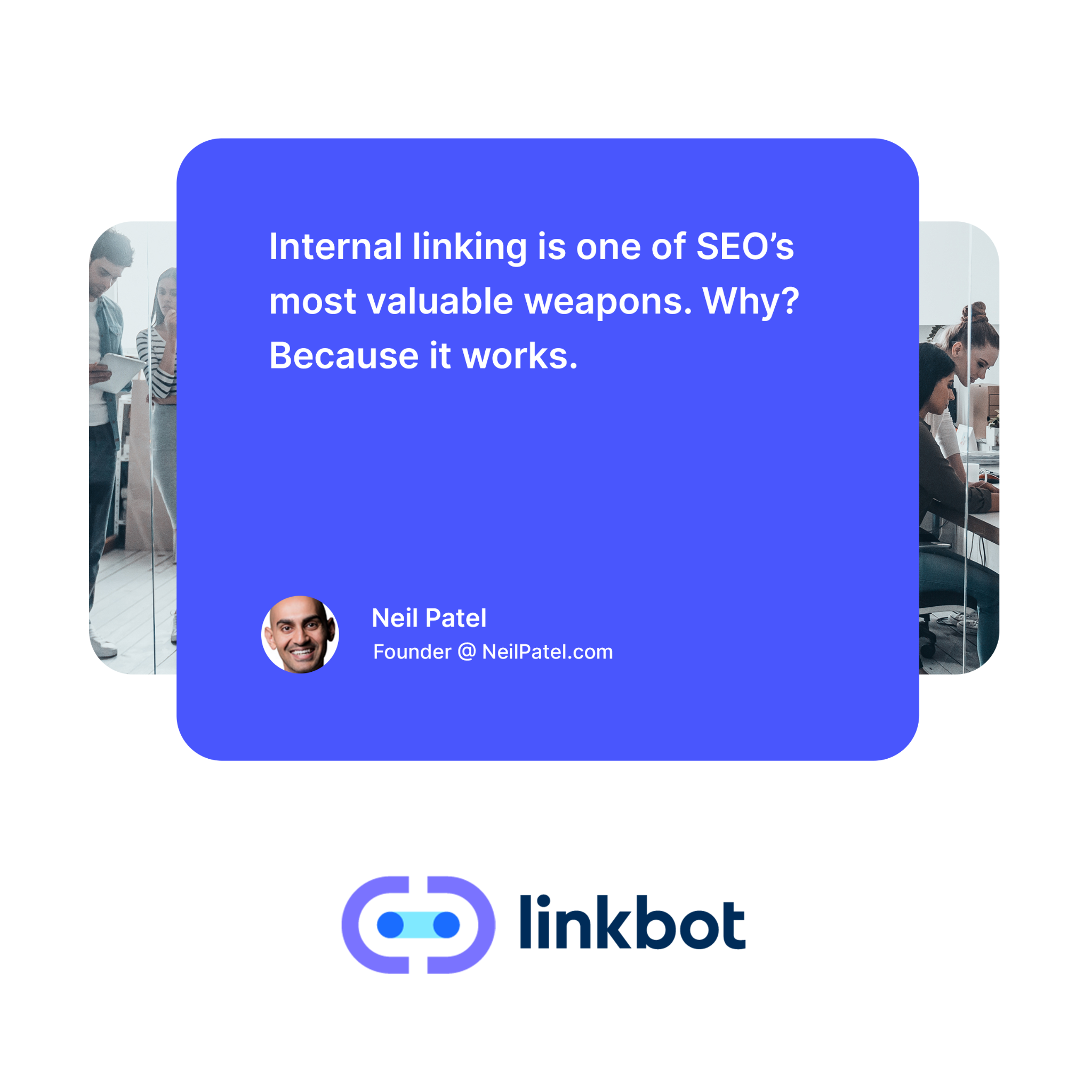 Linkbot Facebook ad: Linkbot makes creating hundreds of high-value internal…