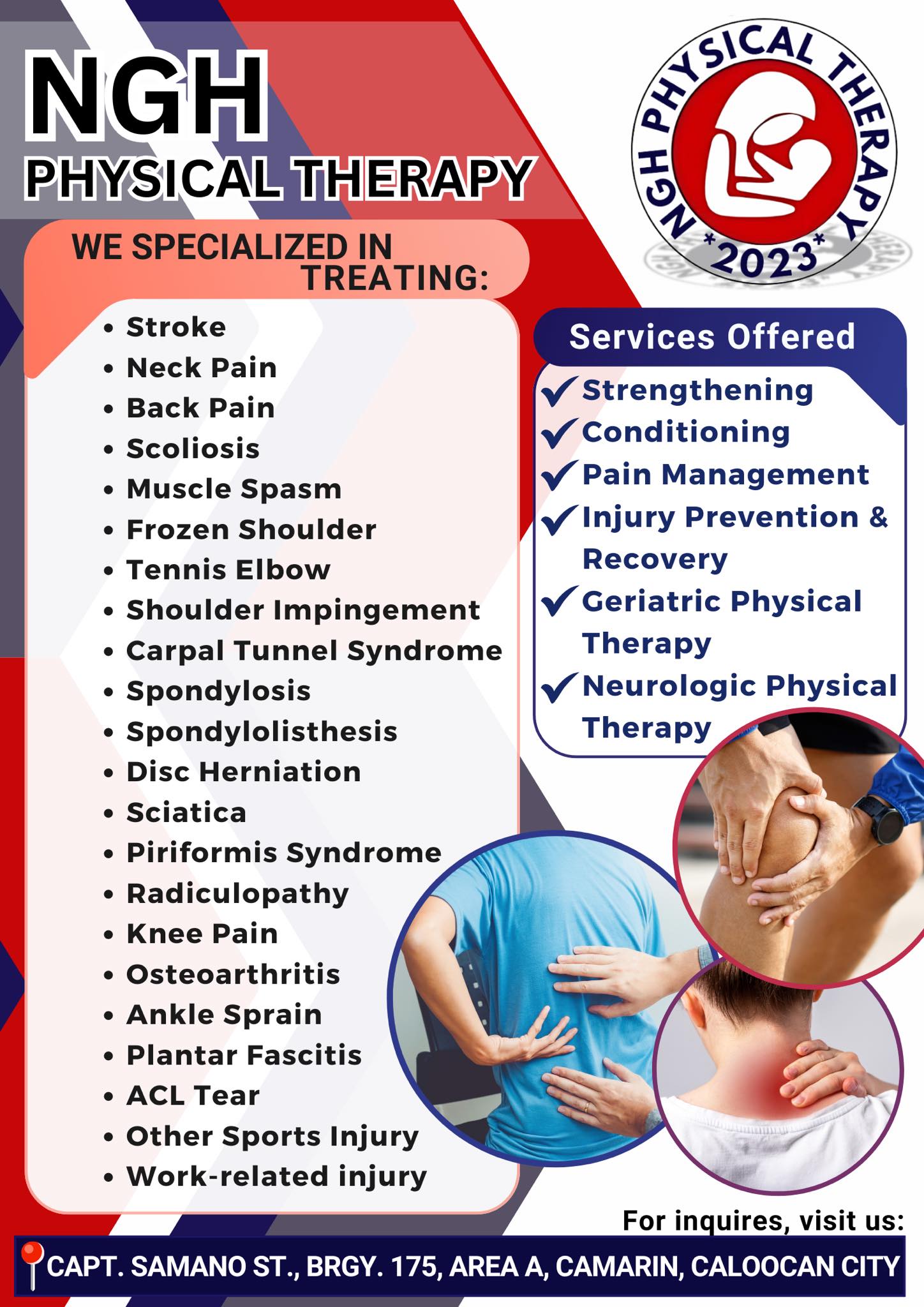 Nodado Physical Therapy Facebook ad: Say Goodbye to Pain, For Good