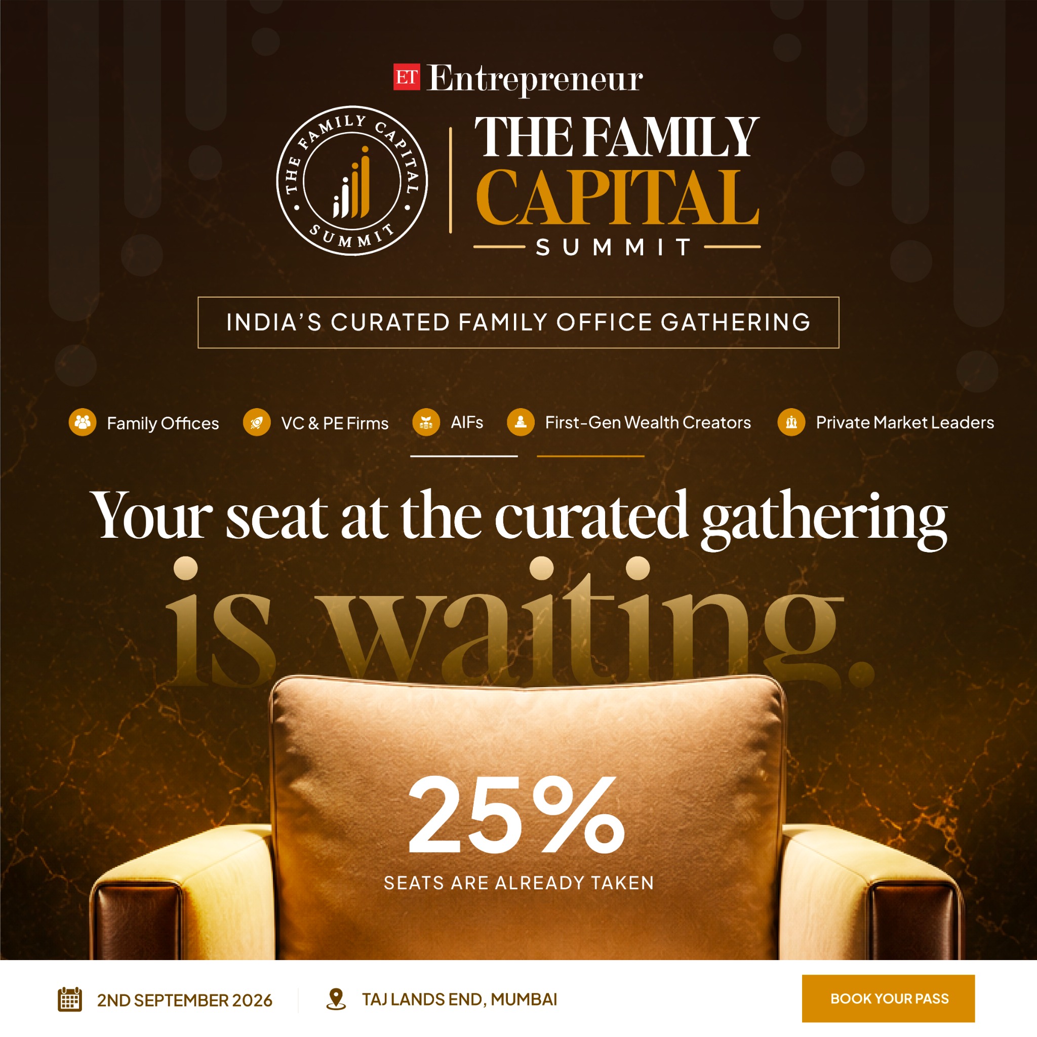 ETentrepreneur Facebook ad: Join India's Most Selective Family Capital Gathering
