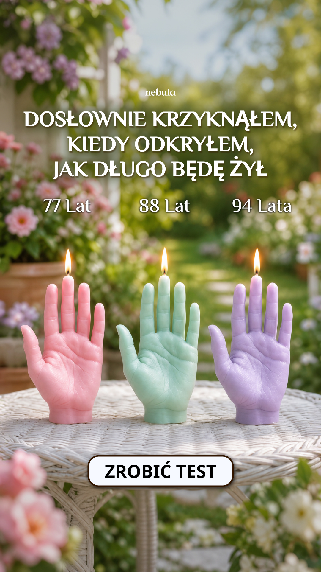 Nebula: Palm Reading Facebook ad