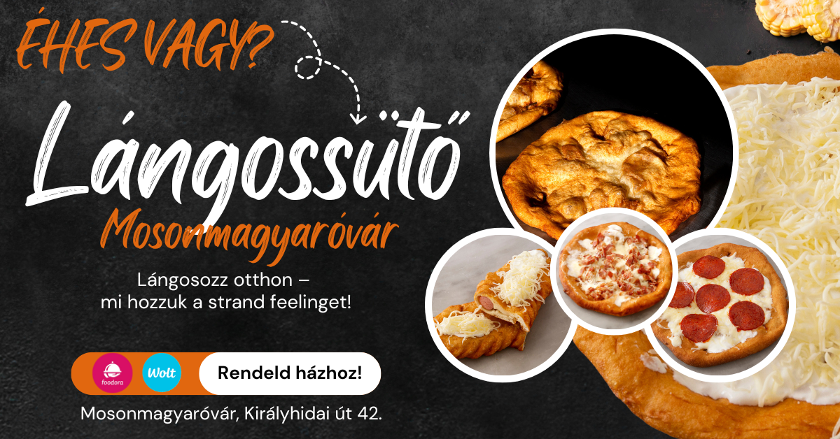Lángossütő Mosonmagyaróvár Facebook ad from Apr 16, 2025