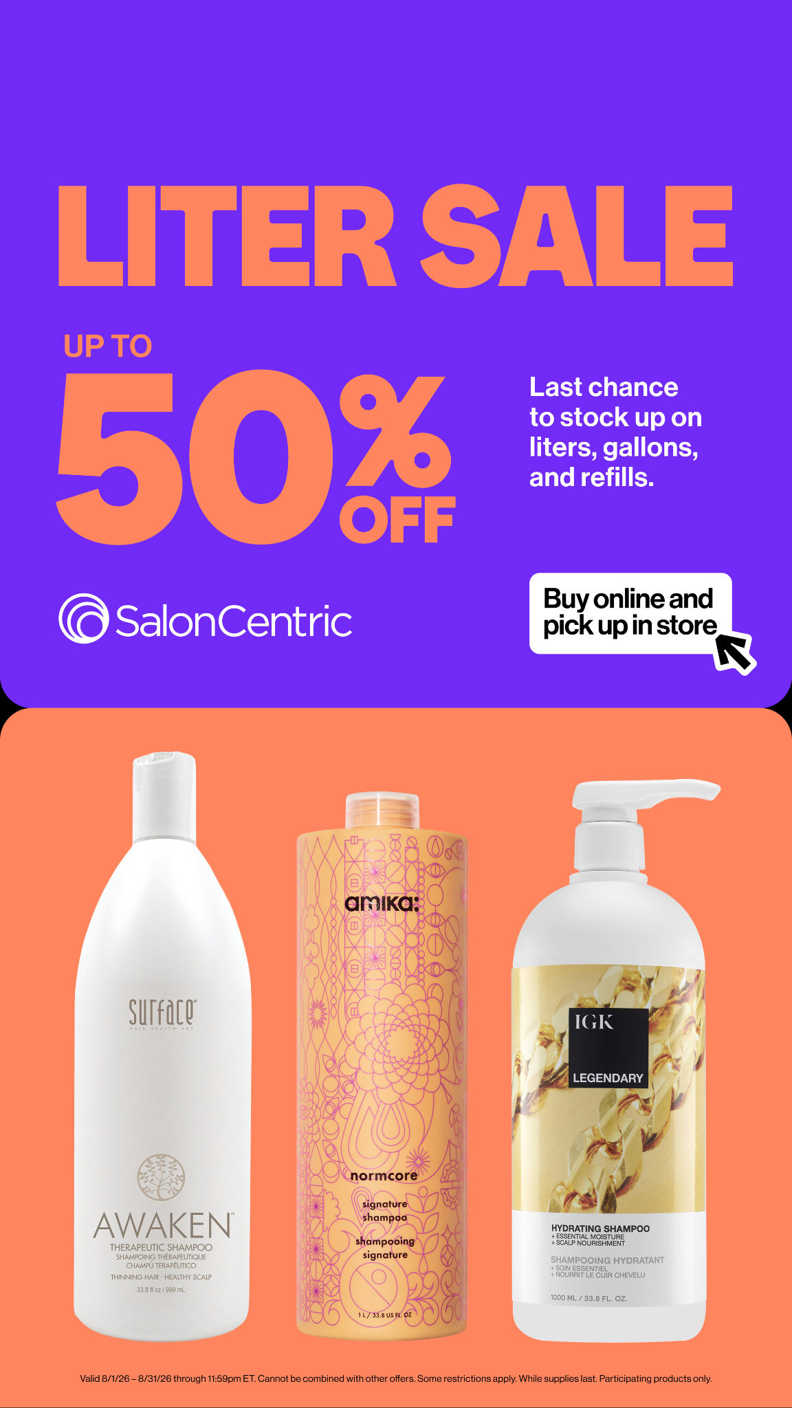 SalonCentric Facebook ad from Jul 31, 2026