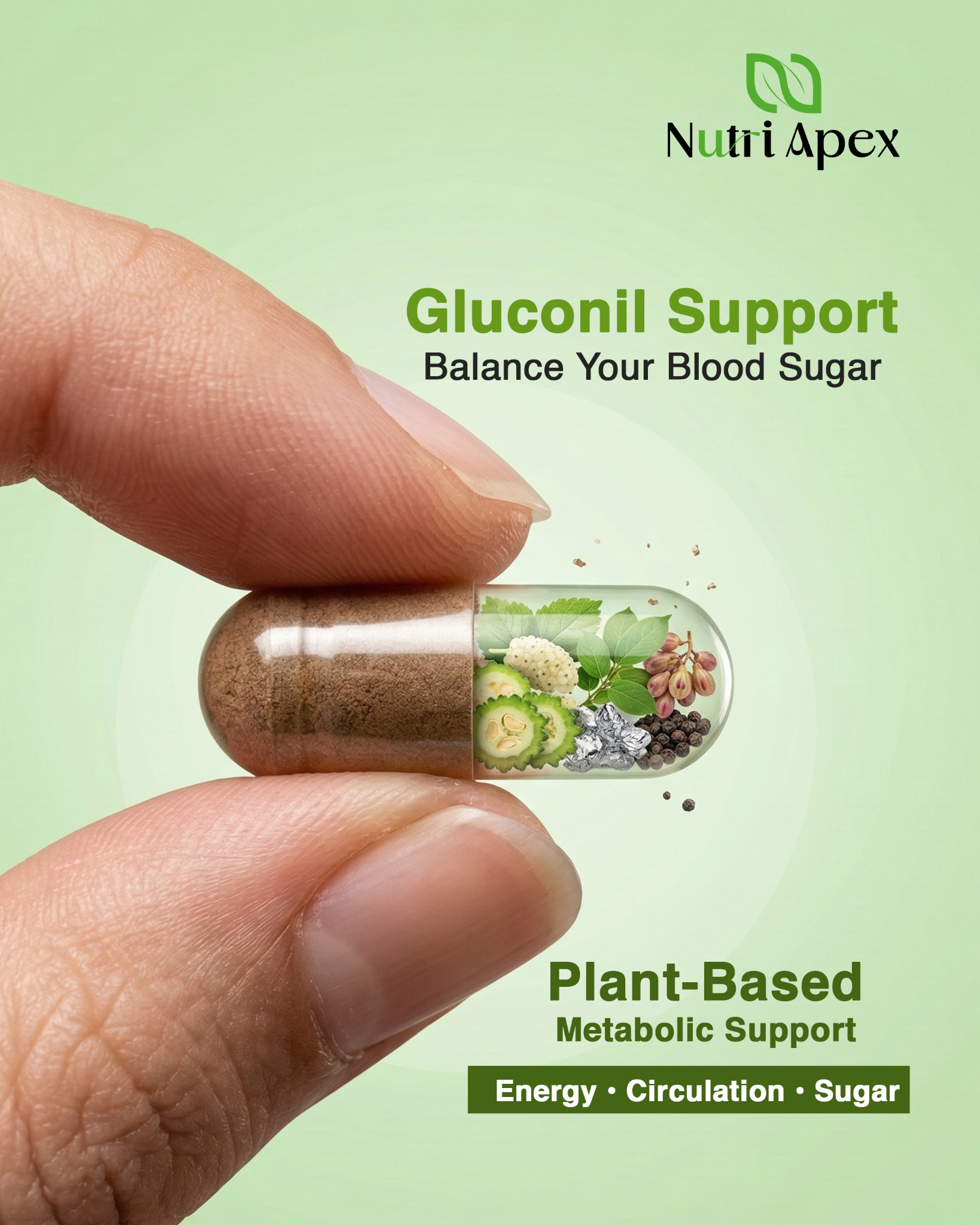Nutri Apex Nutrition Facebook ad: Meet the Gluconil Formula