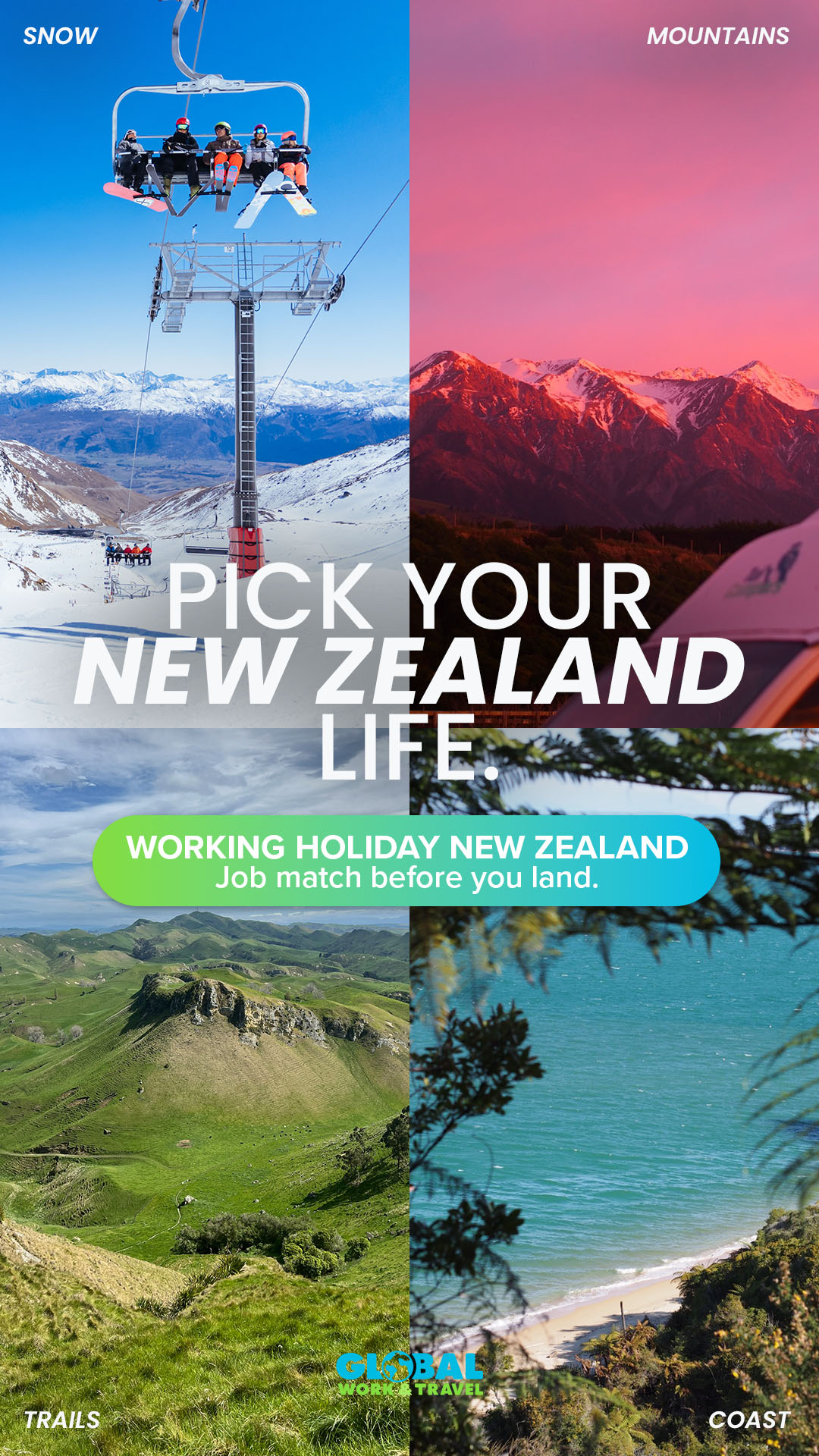 Global Work & Travel Facebook ad