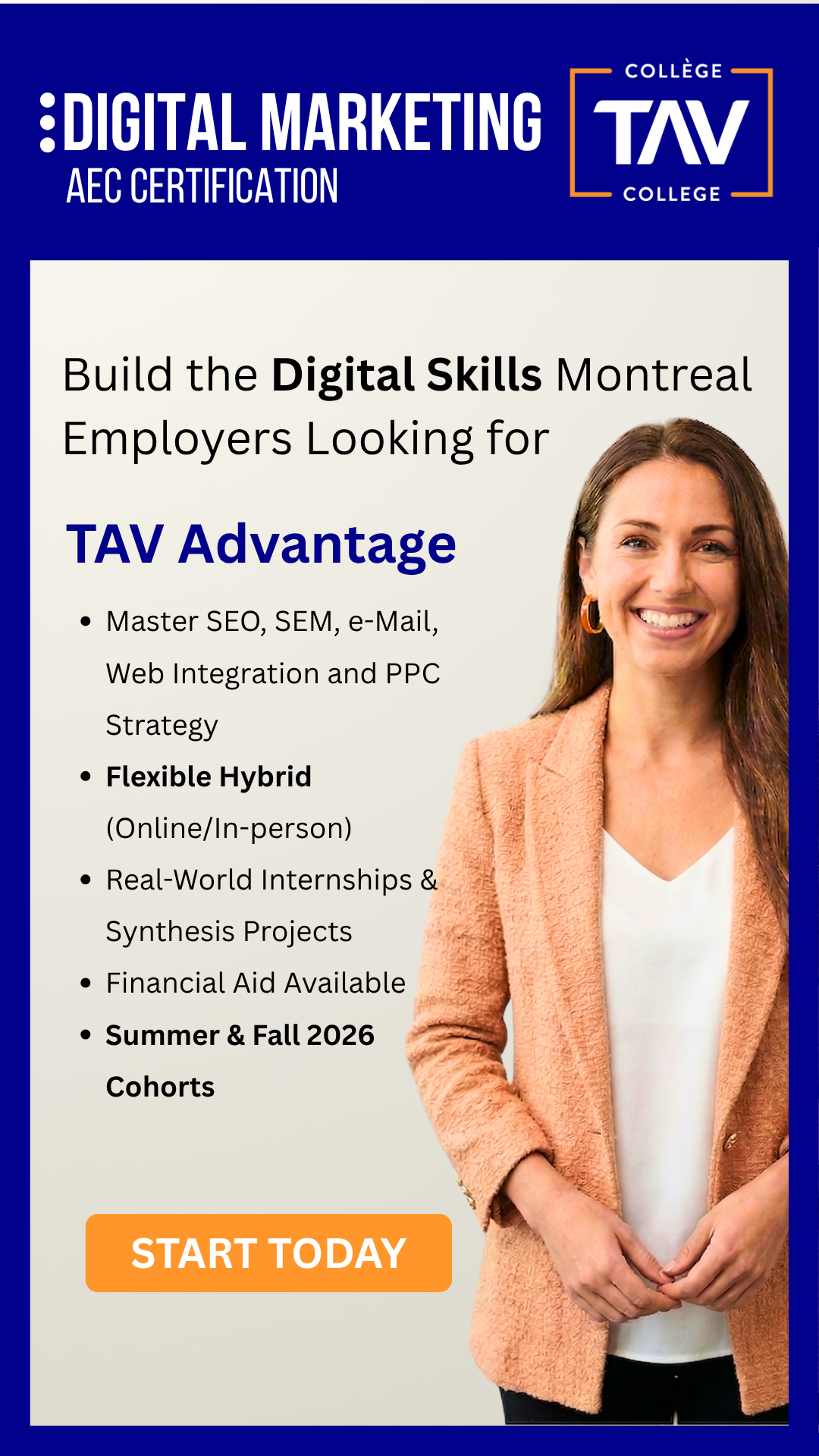 TAV College Facebook ad from Jun 7, 2026