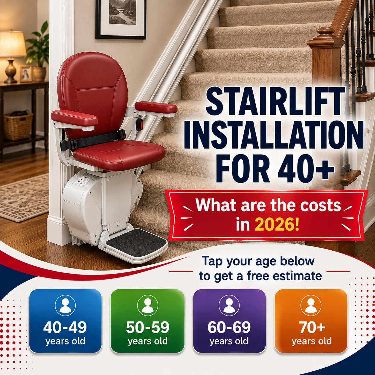 HomeBuddy.com Facebook ad: Here's What New Stairlifts Should Cost You In 2026