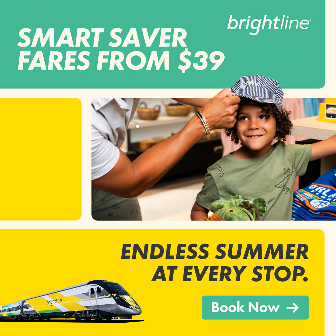 GoBrightline Facebook ad from Jul 1, 2026