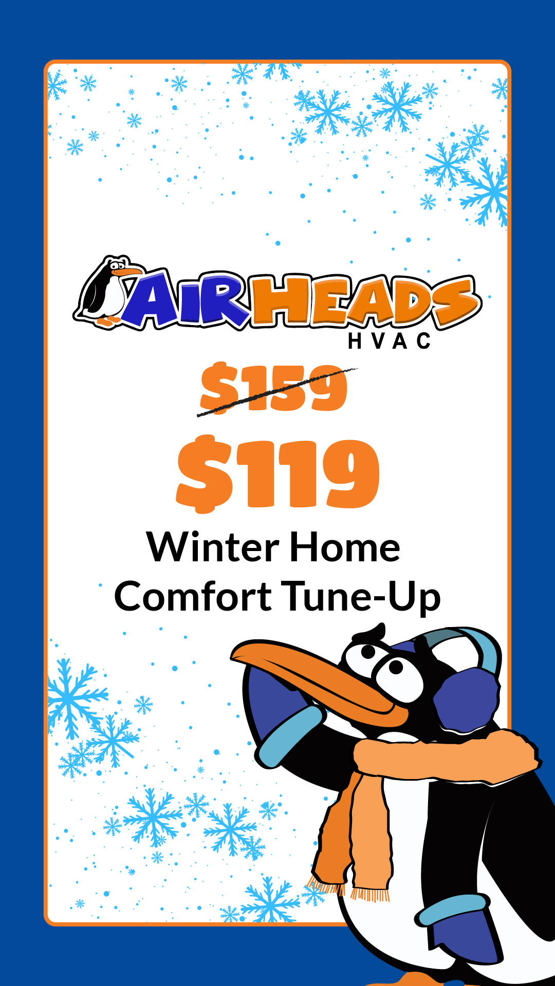 Airheads HVAC Facebook ad from Jan 14, 2026