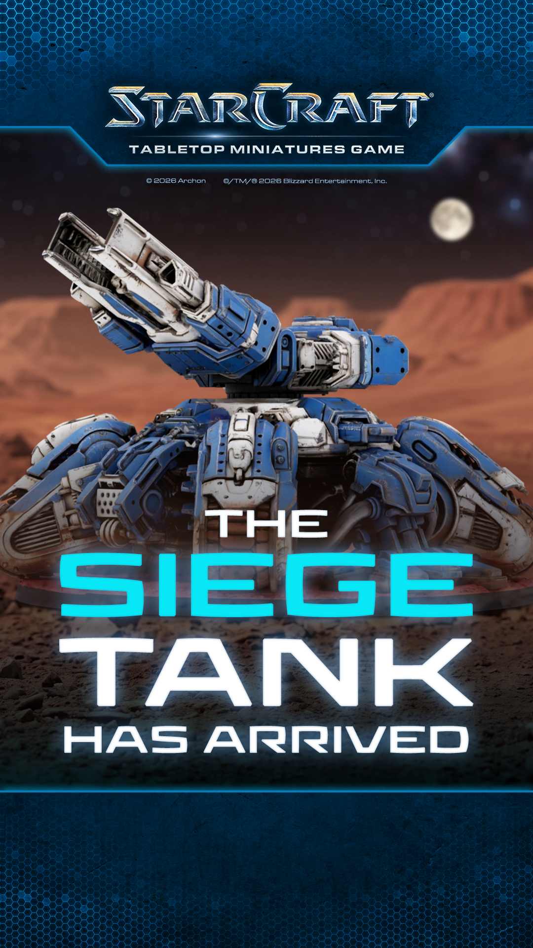 StarCraft: Tabletop Miniatures Game Facebook ad: Pre-order the Siege Tank