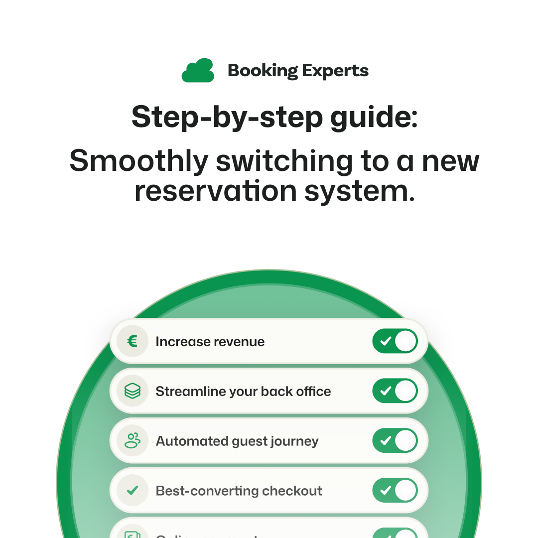 Booking Experts Facebook ad: Switch reservation software in 7 simple steps