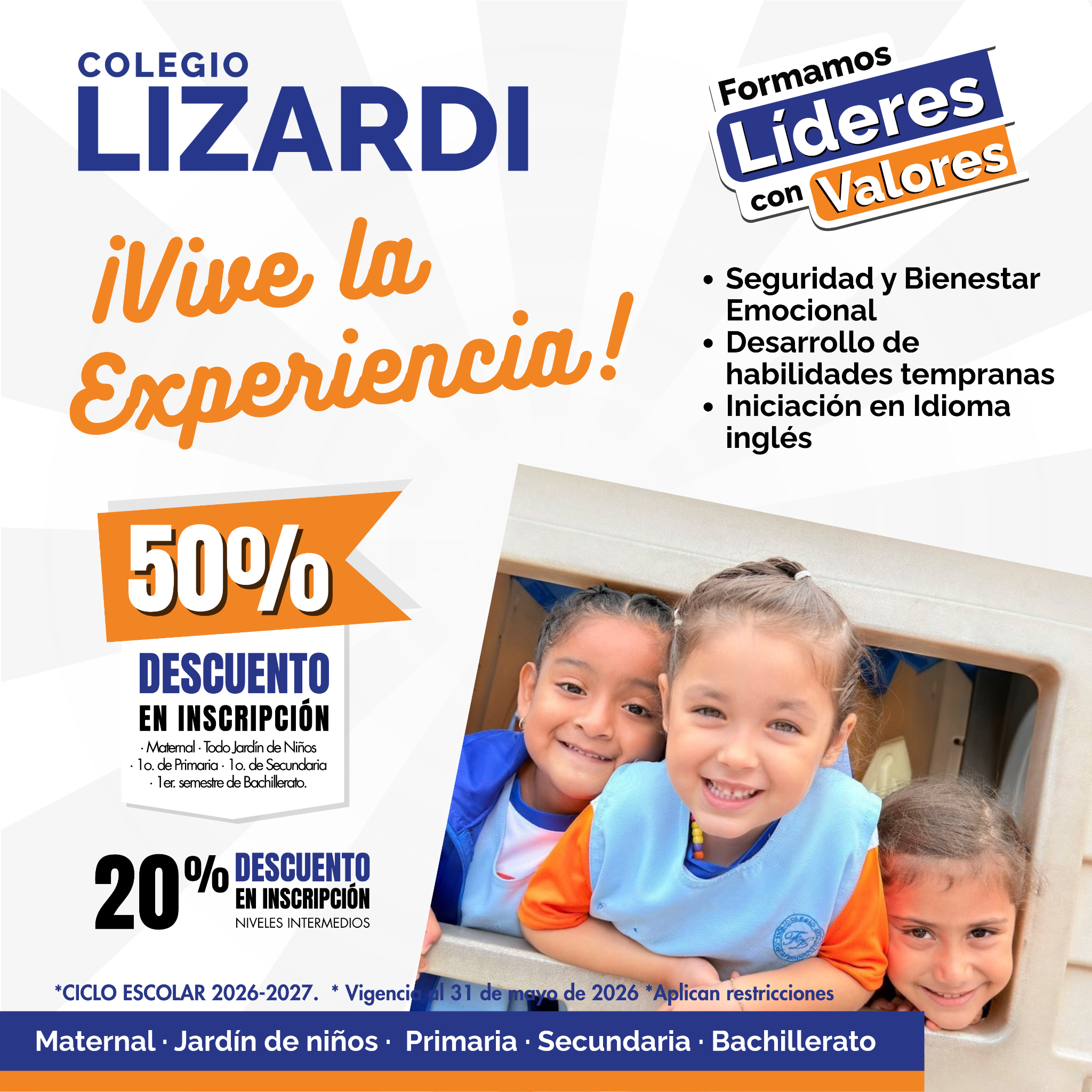 Colegio Lizardi Facebook ad from May 3, 2026