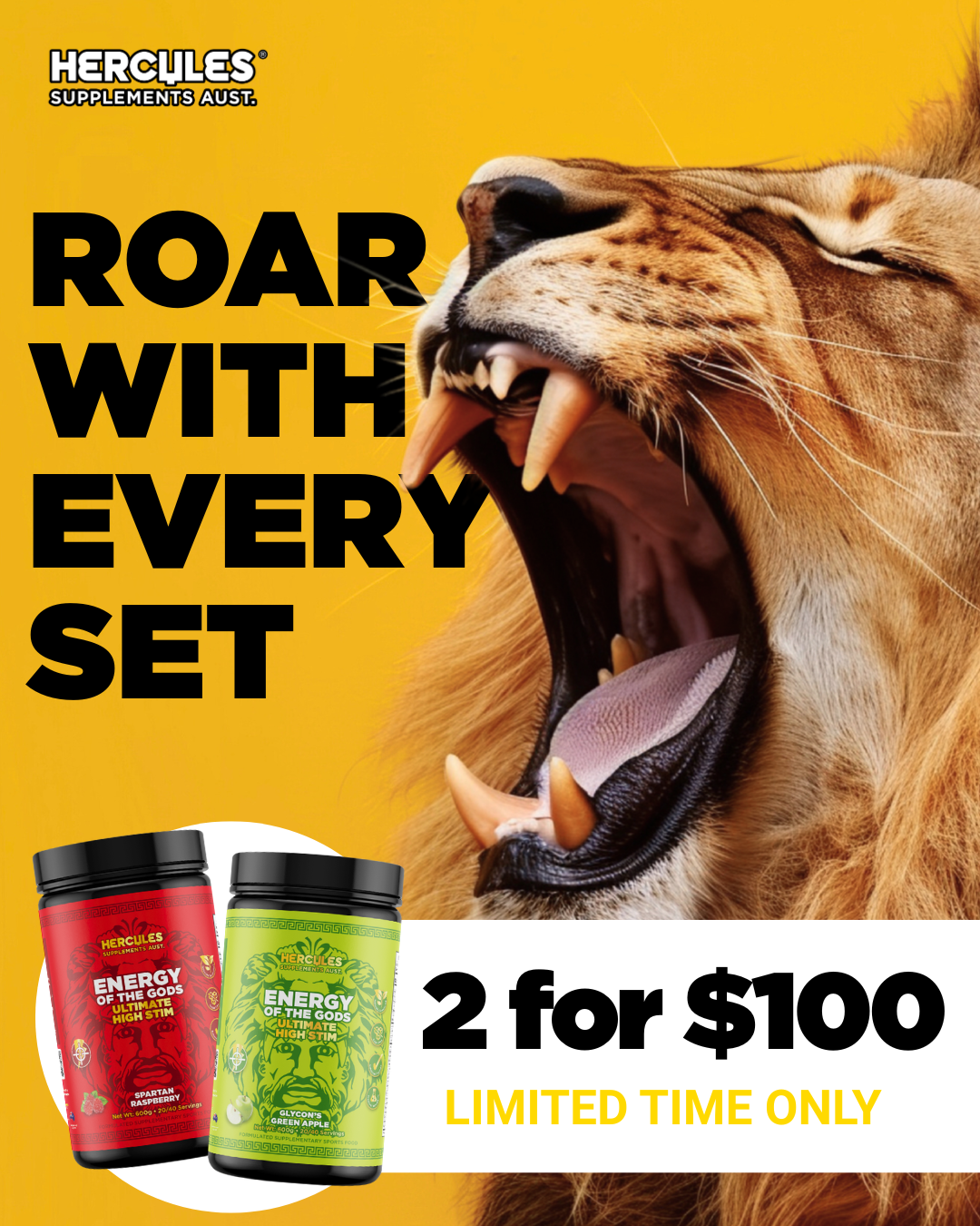 Hercules Supplements Aust Facebook ad