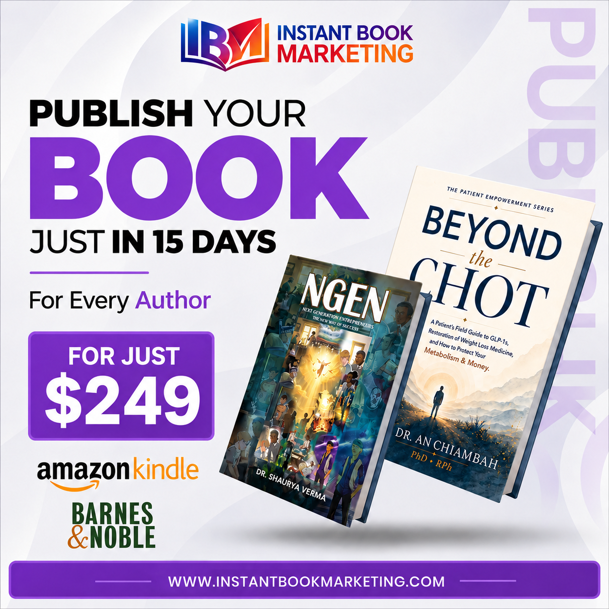 Instant Book Marketing Facebook ad: Publish Your Book for $249