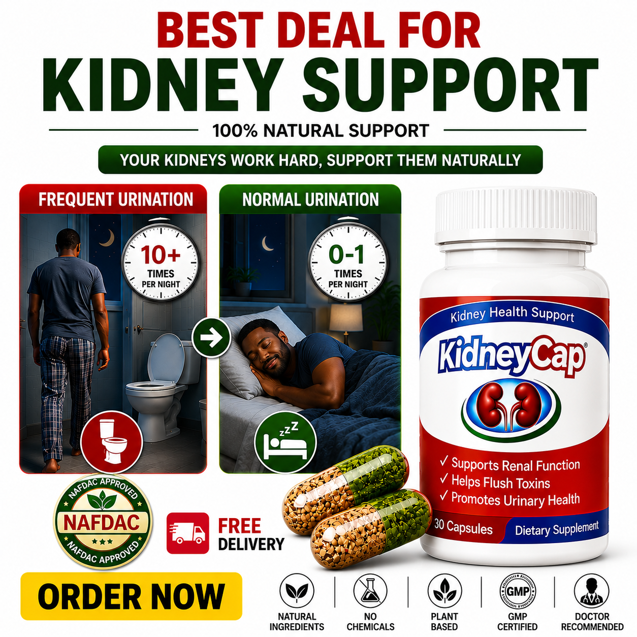 Wellness Hope Facebook ad: DON'T WAIT UNTIL YOUR KIDNEYS FORCE YOU TO PAY ATTENTION.PAY
