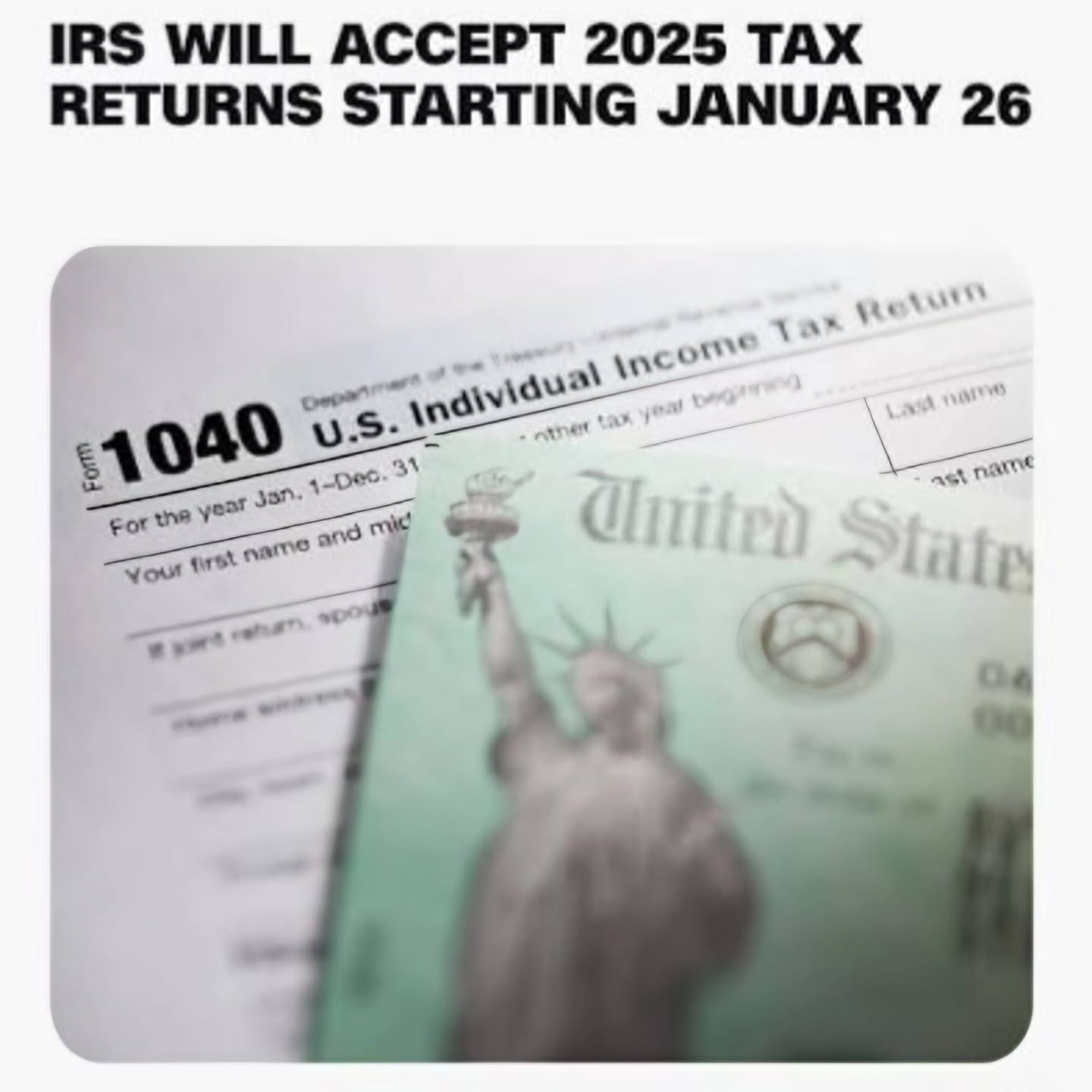 the_10th_man_tax Facebook ad: ATTENTION: IRS reopens on January 26, 2026 to…