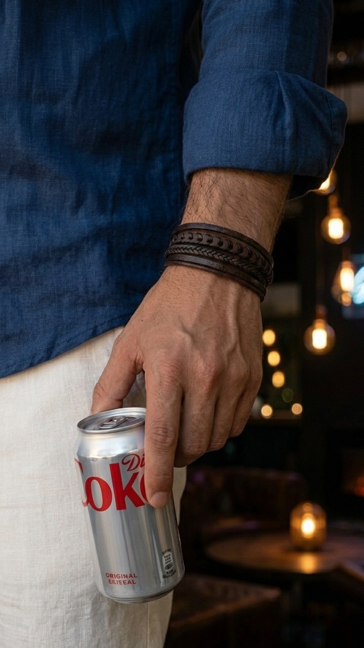 The Dapper Shop Facebook ad: Brown Weaved Leather Bracelet For Men