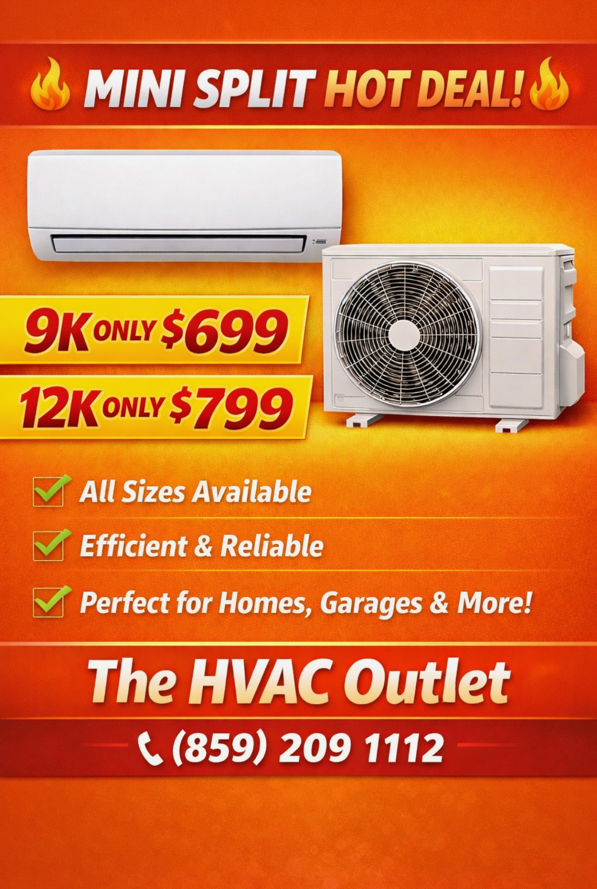 The HVAC Outlet Facebook ad