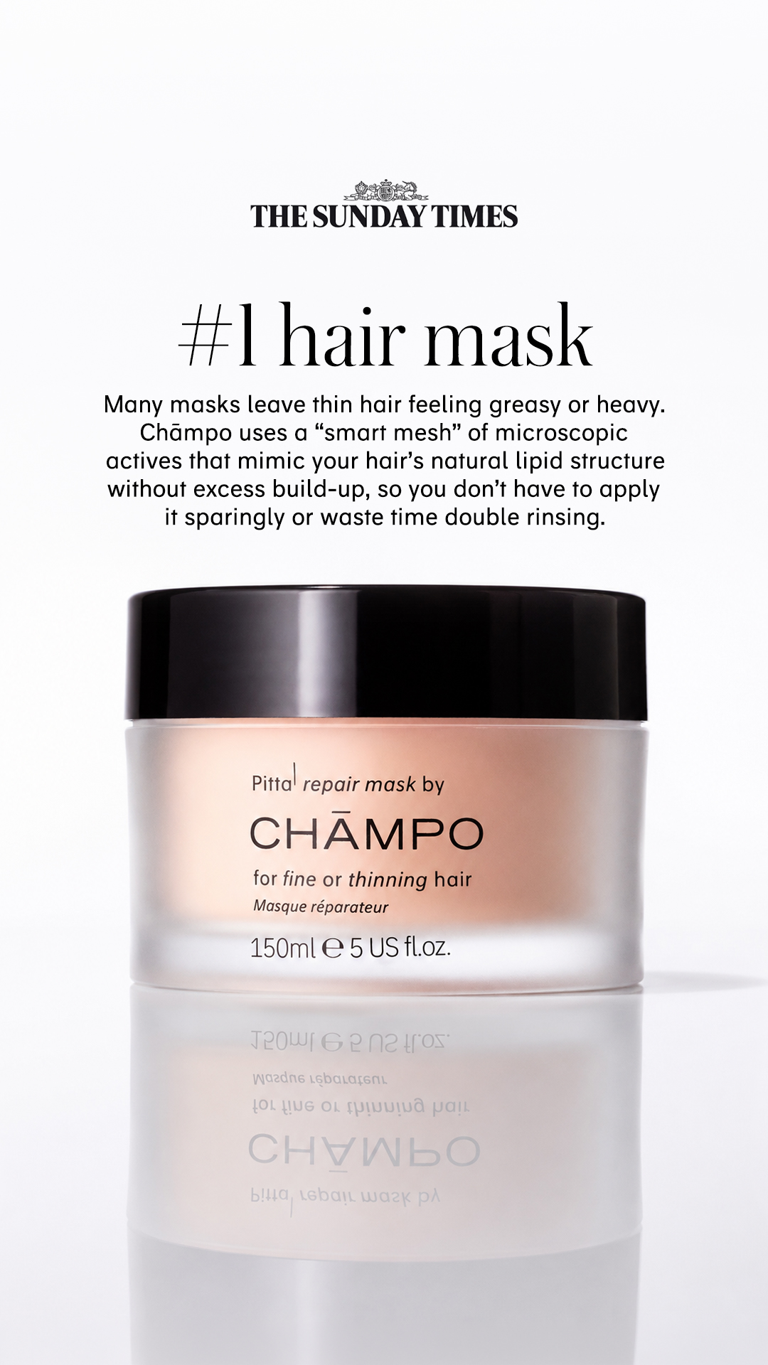 Chāmpo Haircare Facebook ad