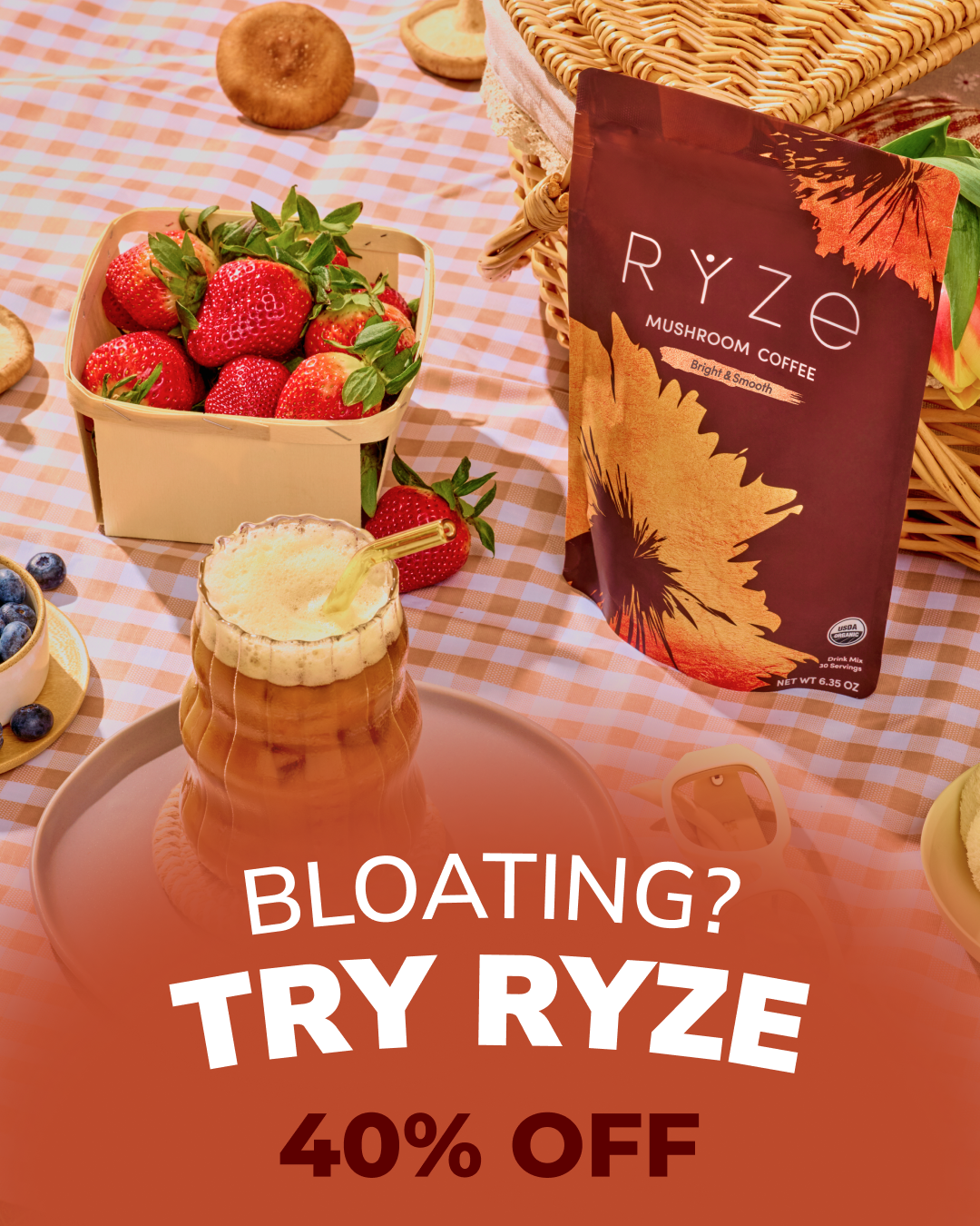 RYZE Superfoods Facebook ad