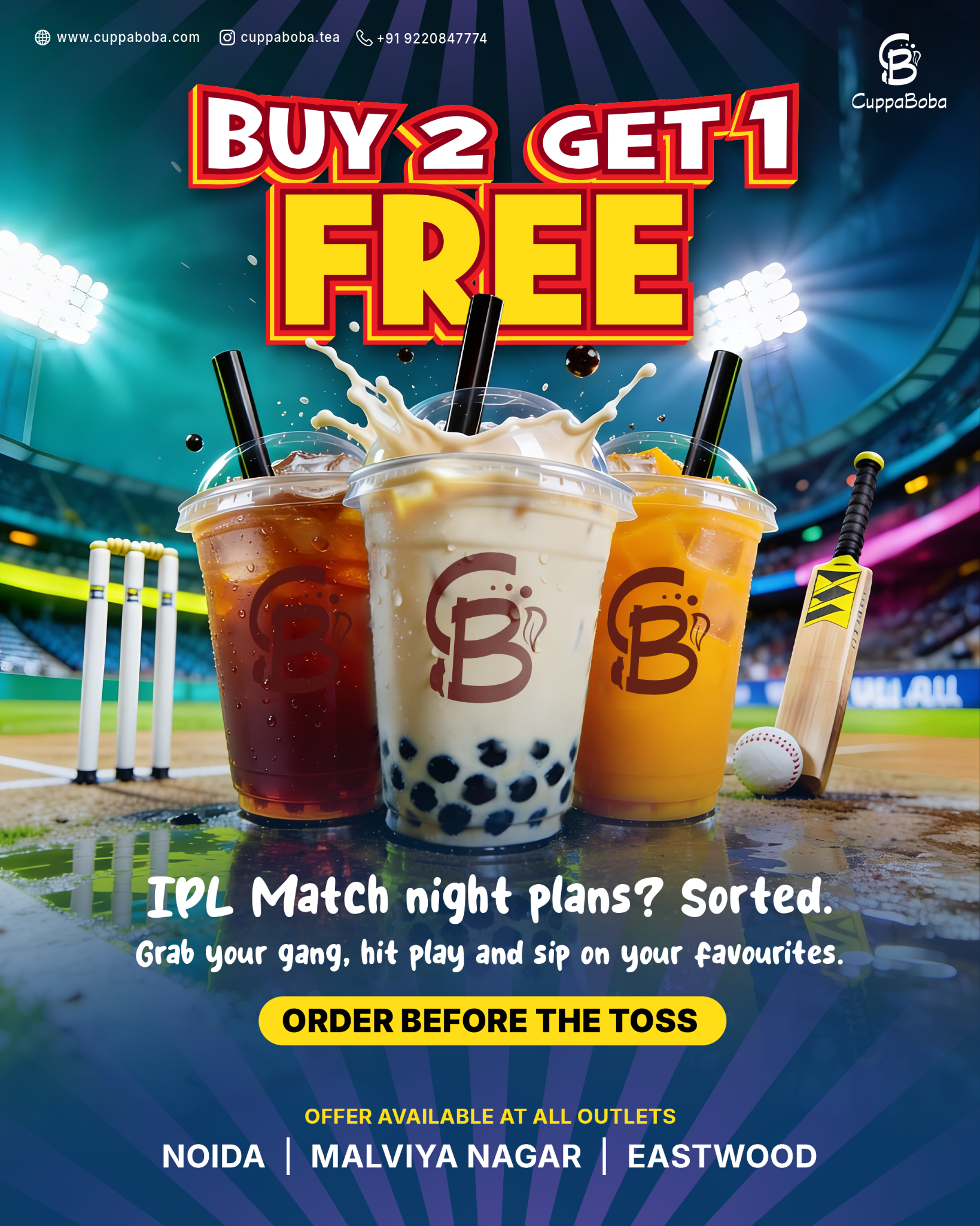 CB Bubble Tea Shop Facebook ad: Locations: Our Locations - Explore Our Locations