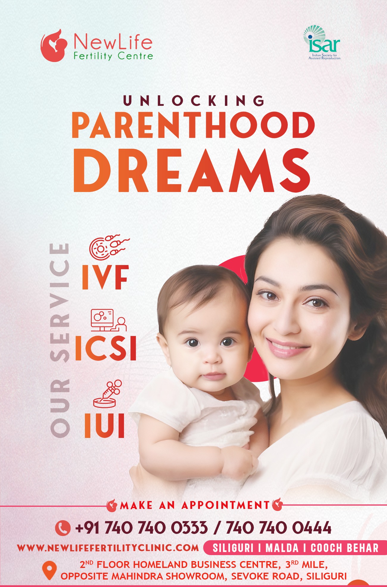 NewLife Fertility Centre Siliguri Facebook ad: Unlock your parenthood dreams with expert fertility…