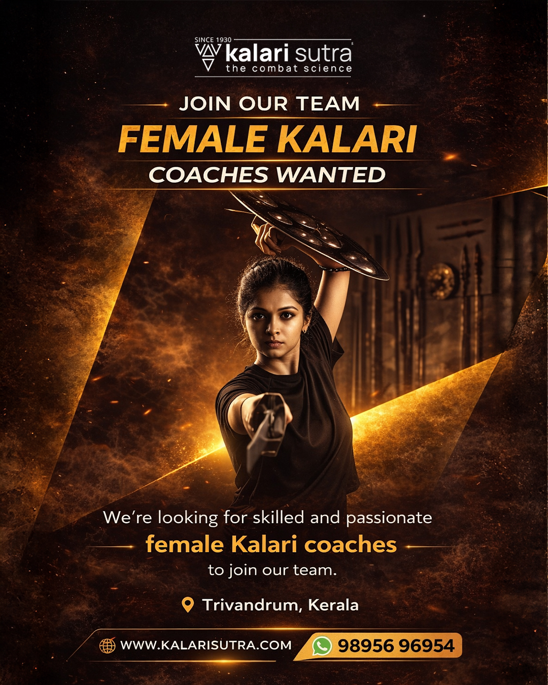 Kalari Sutra Facebook ad: Calling Female Kalari Coaches