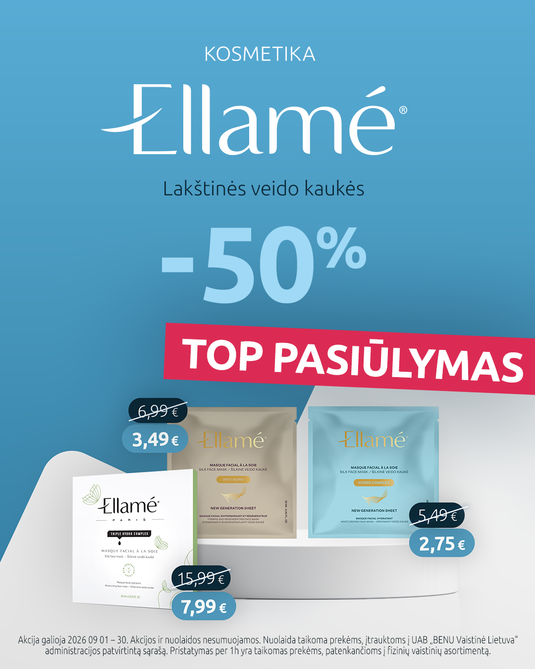 BENU Vaistinė Facebook ad: Apsipirk benu.lt
