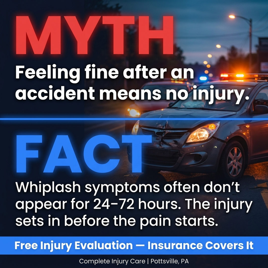 Complete Injury Care Facebook ad: In a Car Accident? Insurance Covers Everything. Don't Wait.