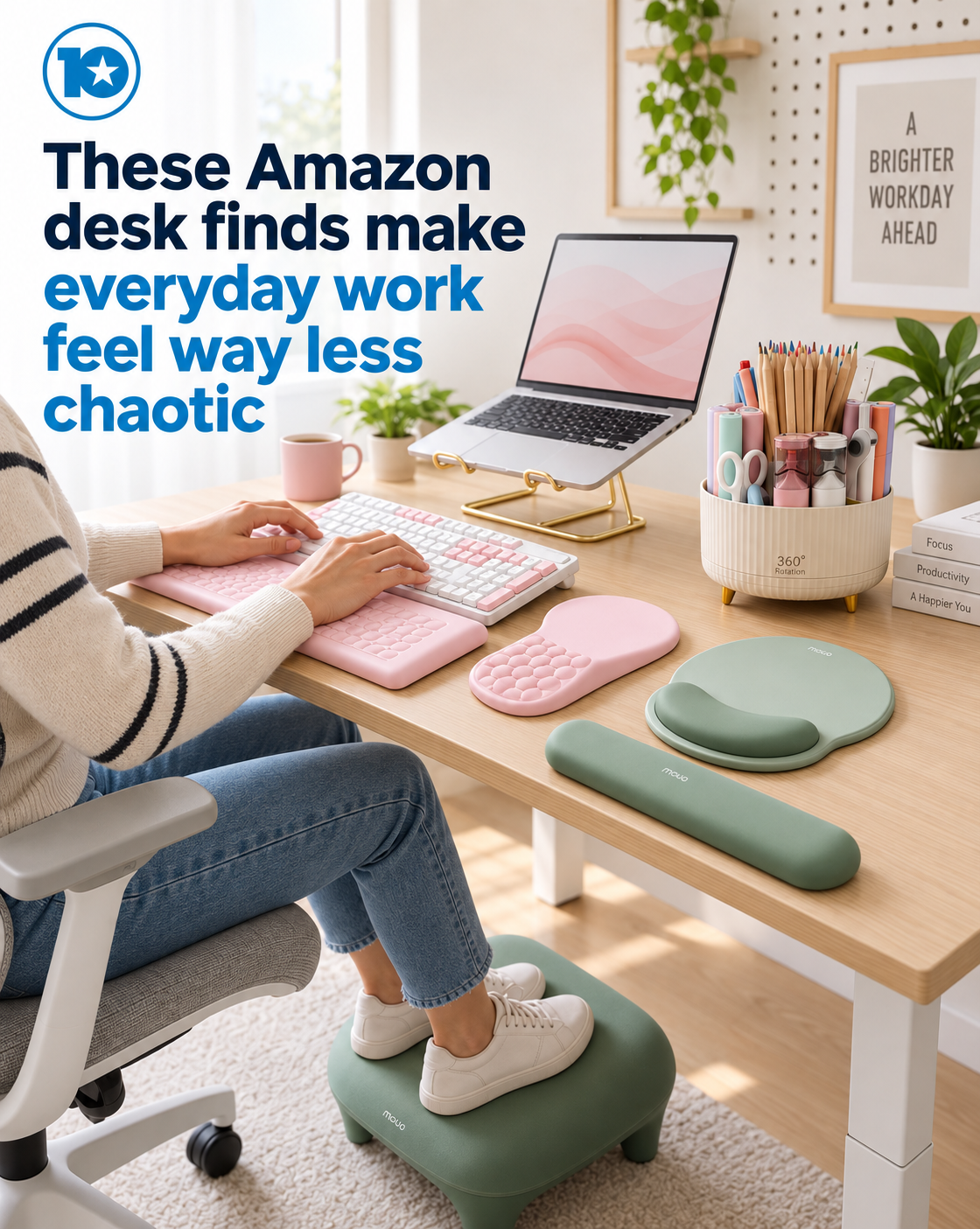 Toptenreviews Shopping Facebook ad: Desk Finds We Recommend for a More Comfortable Setup