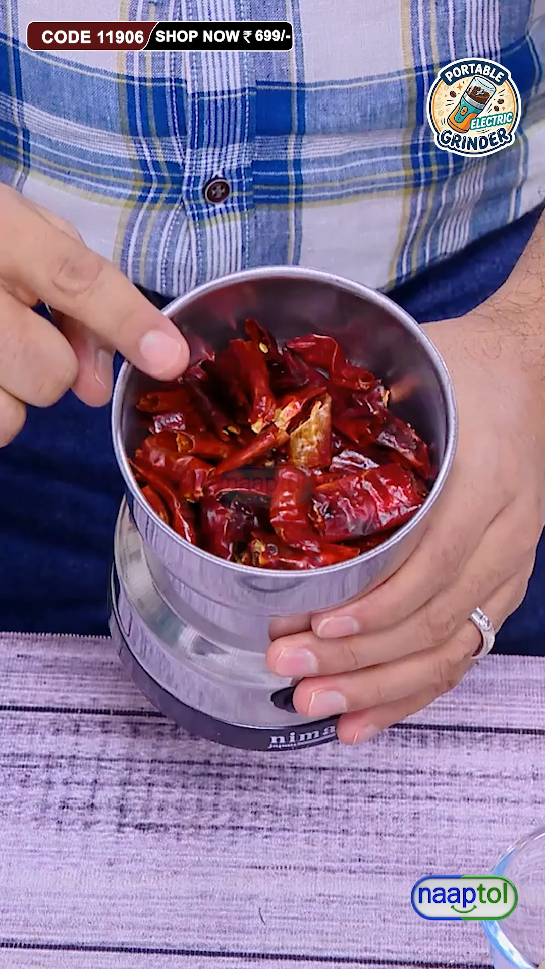 Home & Kitchen - MM2 Facebook ad: Grind on the Go: Introducing the Portable Electric Grinder…