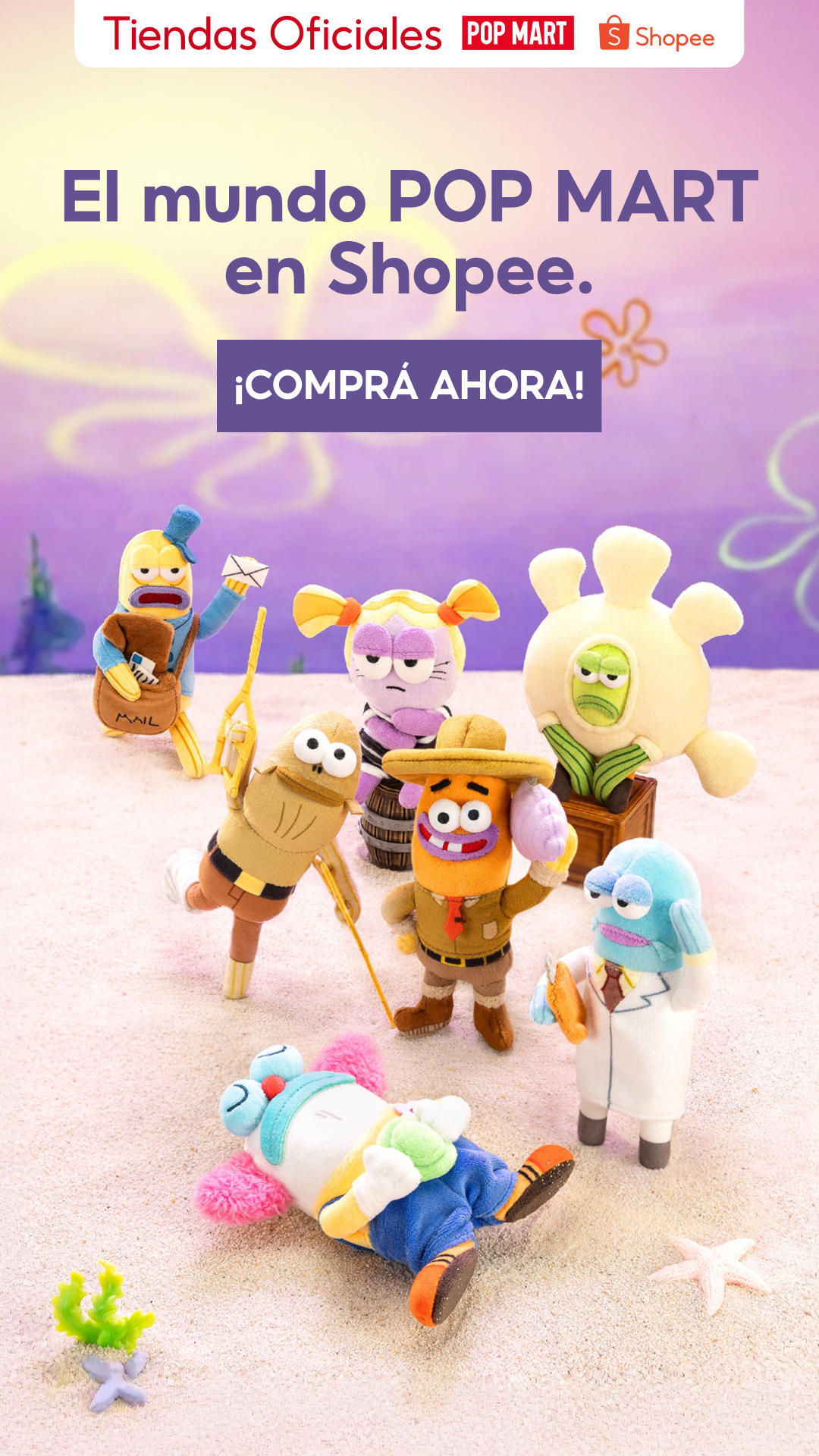 Shopee Facebook ad: POP MART Oficial en Shopee.