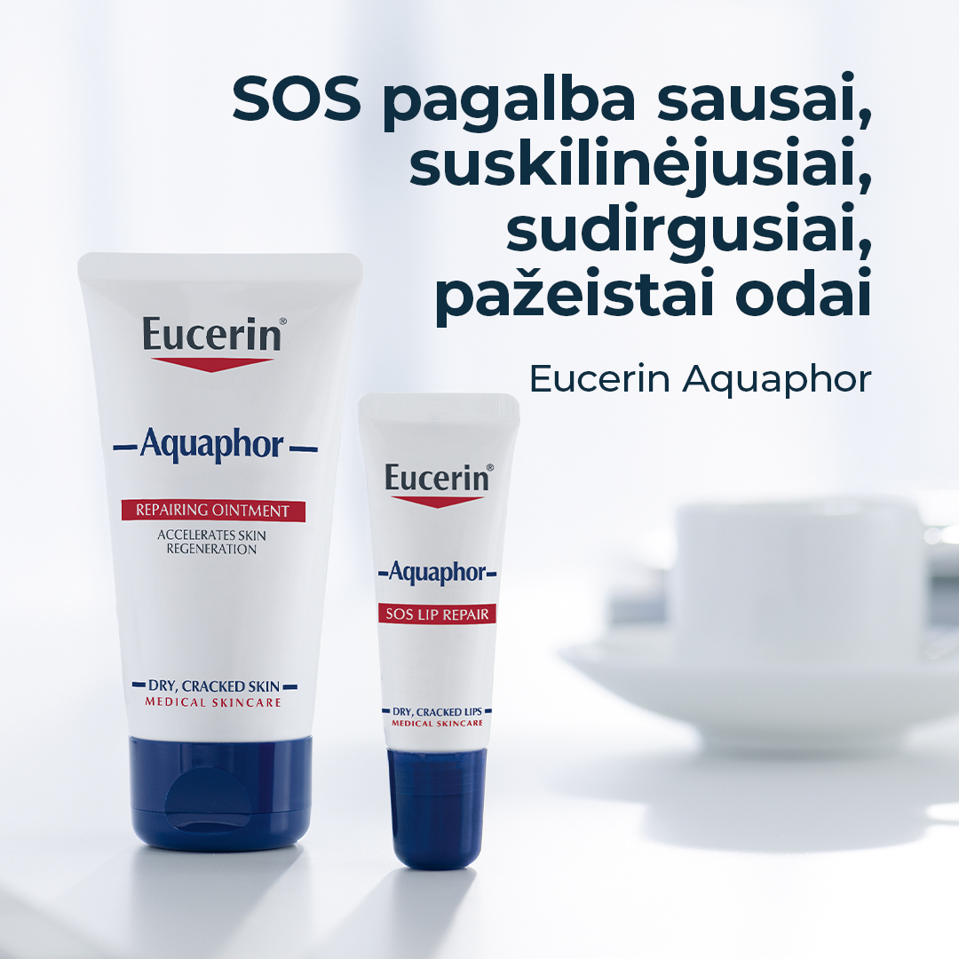 Eucerin Lietuva Facebook ad: Eucerin Aquaphor tepalas