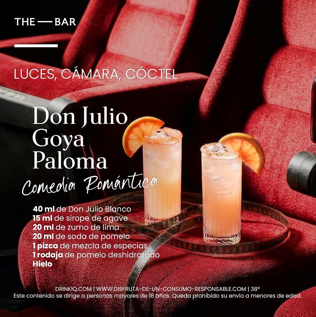 The Bar Spain Facebook ad: Cinco cócteles de película para preparar en casa…