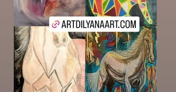 ArtDilyana.art Facebook ad: Original Art Paintings | Abstract & Portrait Art by Dilyana