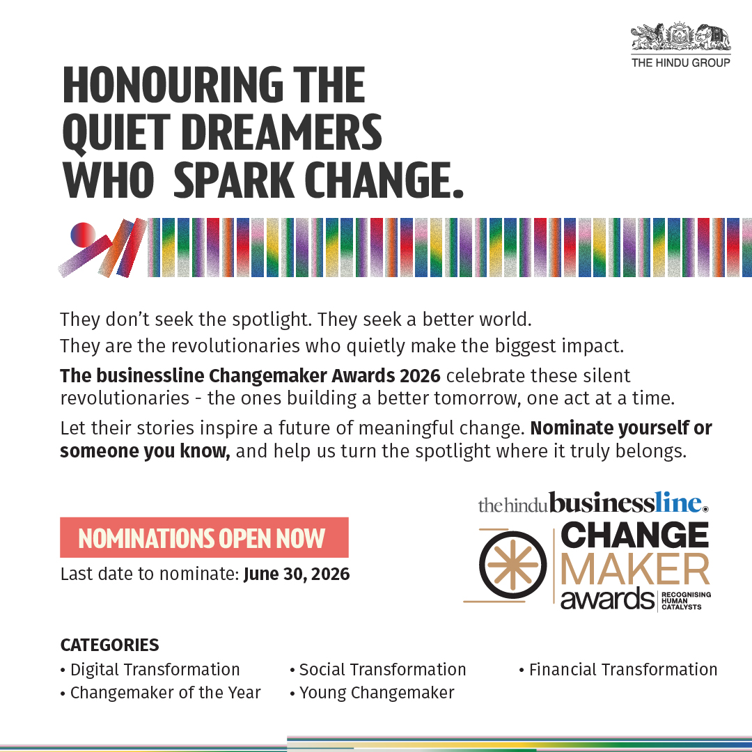 The Hindu Business Line Facebook ad: Celebrate Change, Nominate Today