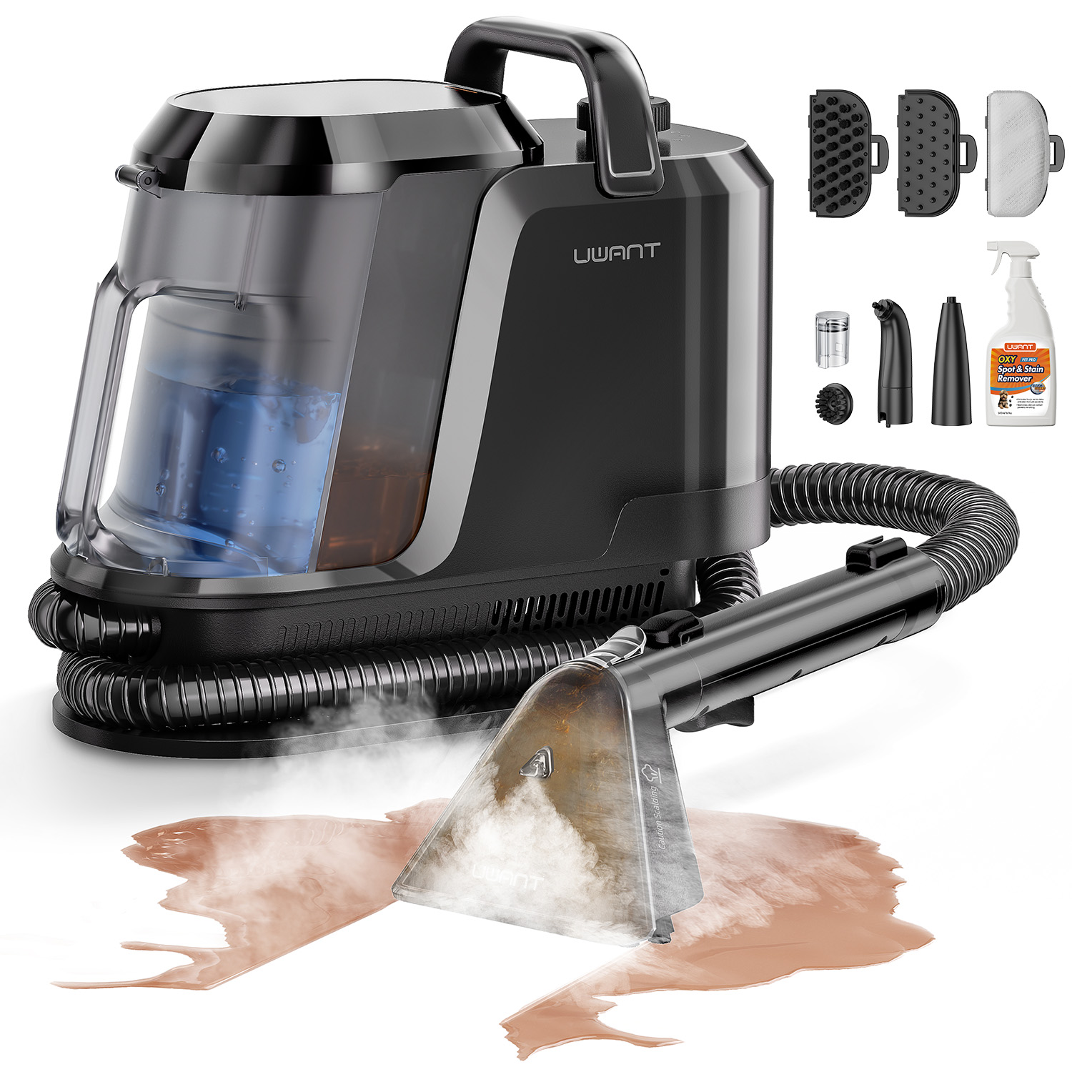 UWANT Facebook ad: Powerful 212℉ Steam, Zero Damage