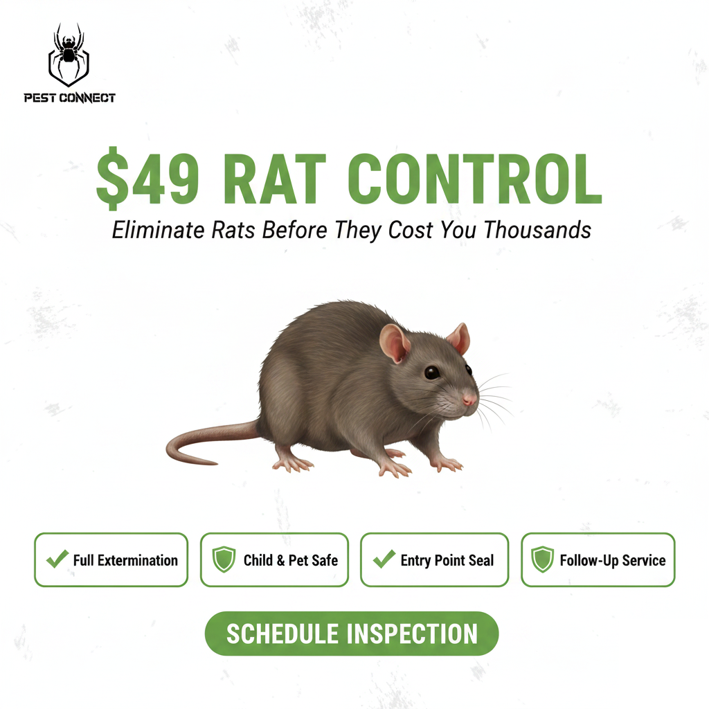 Pest Connect Facebook ad: $49 Rat Control