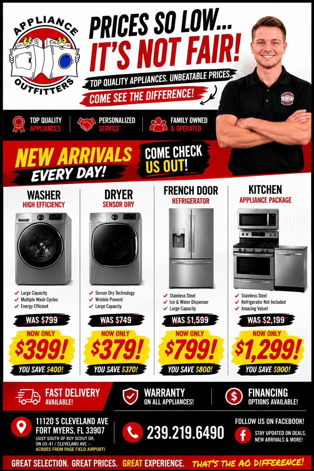 Appliance Outfitters South Fort Myers Facebook ad