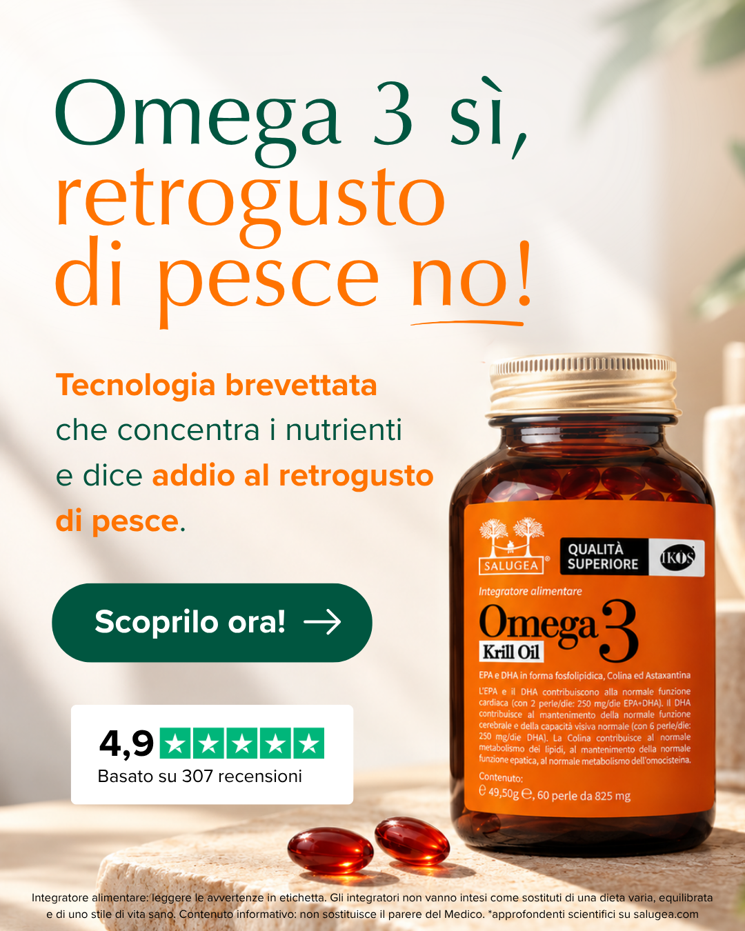 Salugea Facebook ad: Omega 3 di qualità