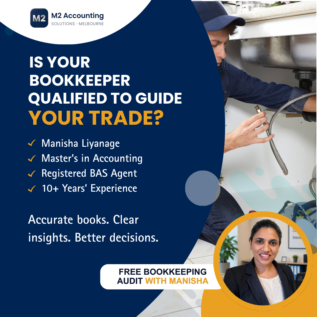 M2 Accounting Solutions Facebook ad: Book your free bookkeeping audit today