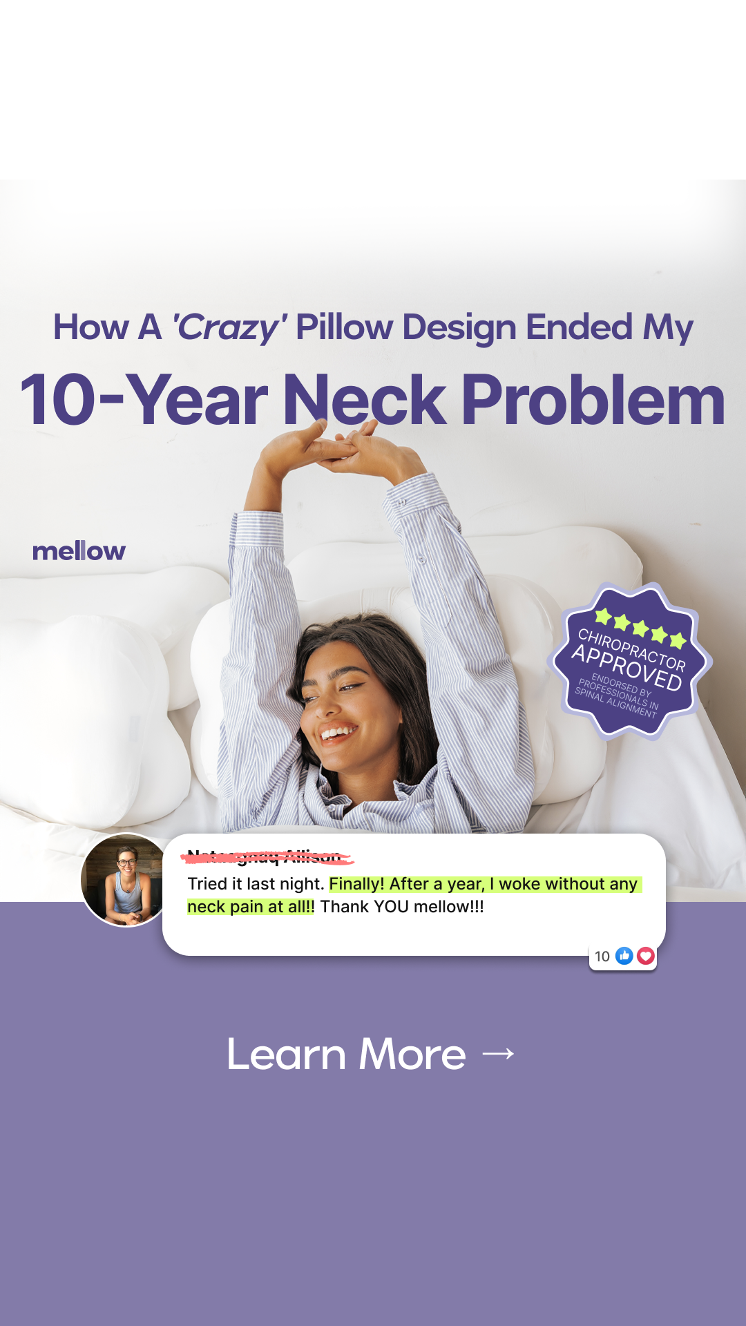 Mellow Sleep Facebook ad